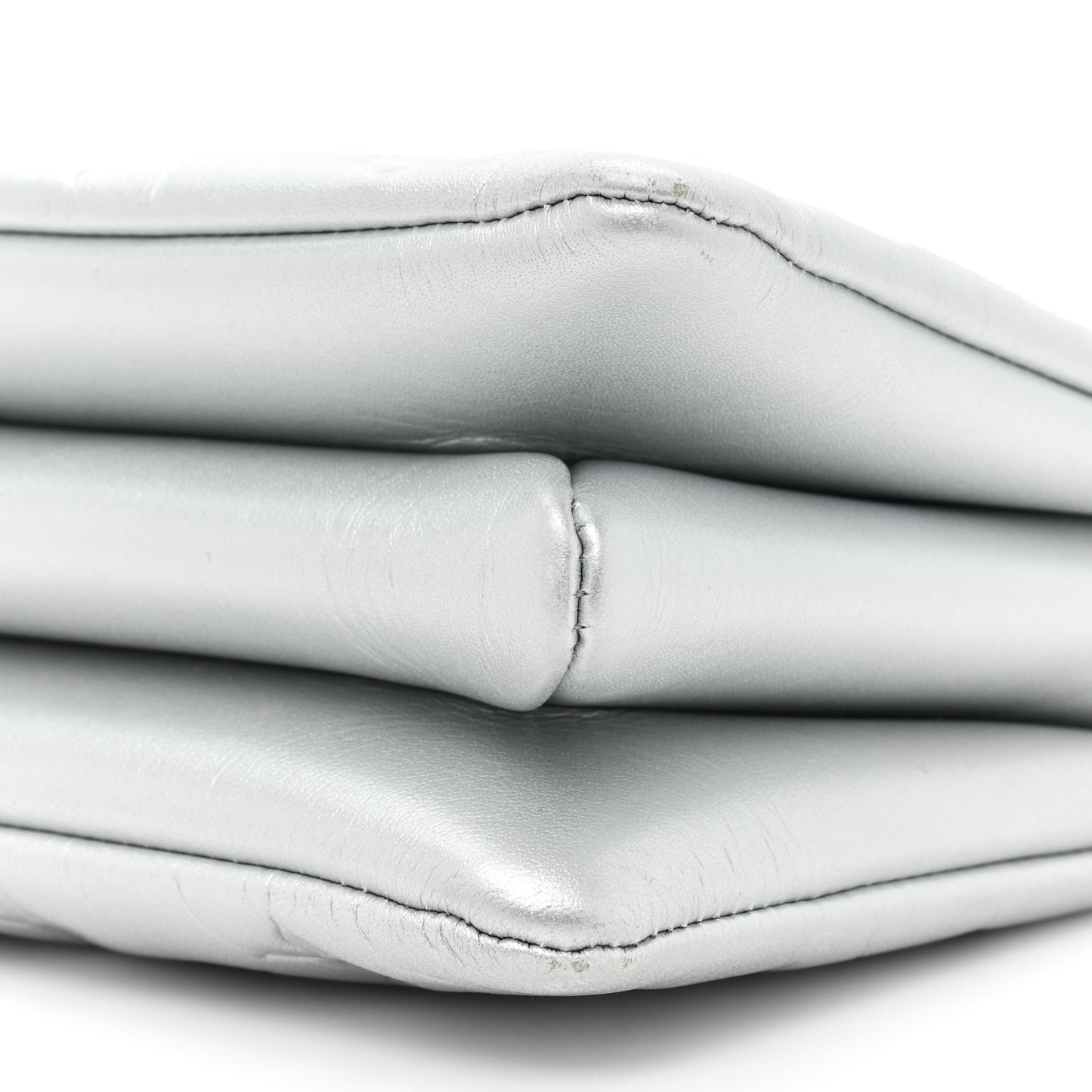 Lambskin Embossed Monogram Coussin BB Silver