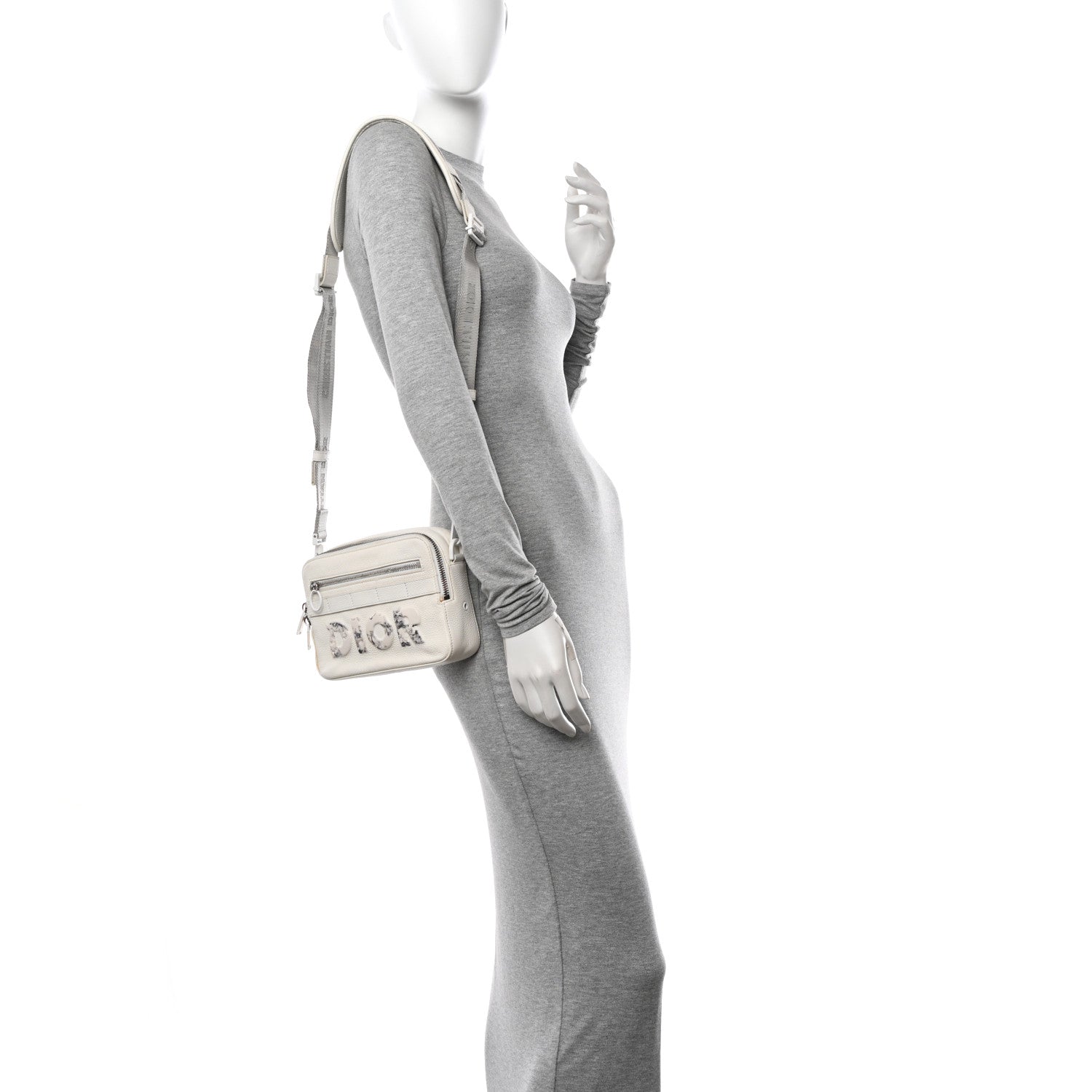 Christian Dior X DANIEL ARSHAM Grained Calfskin Safari Messenger Bag White 2 of 15