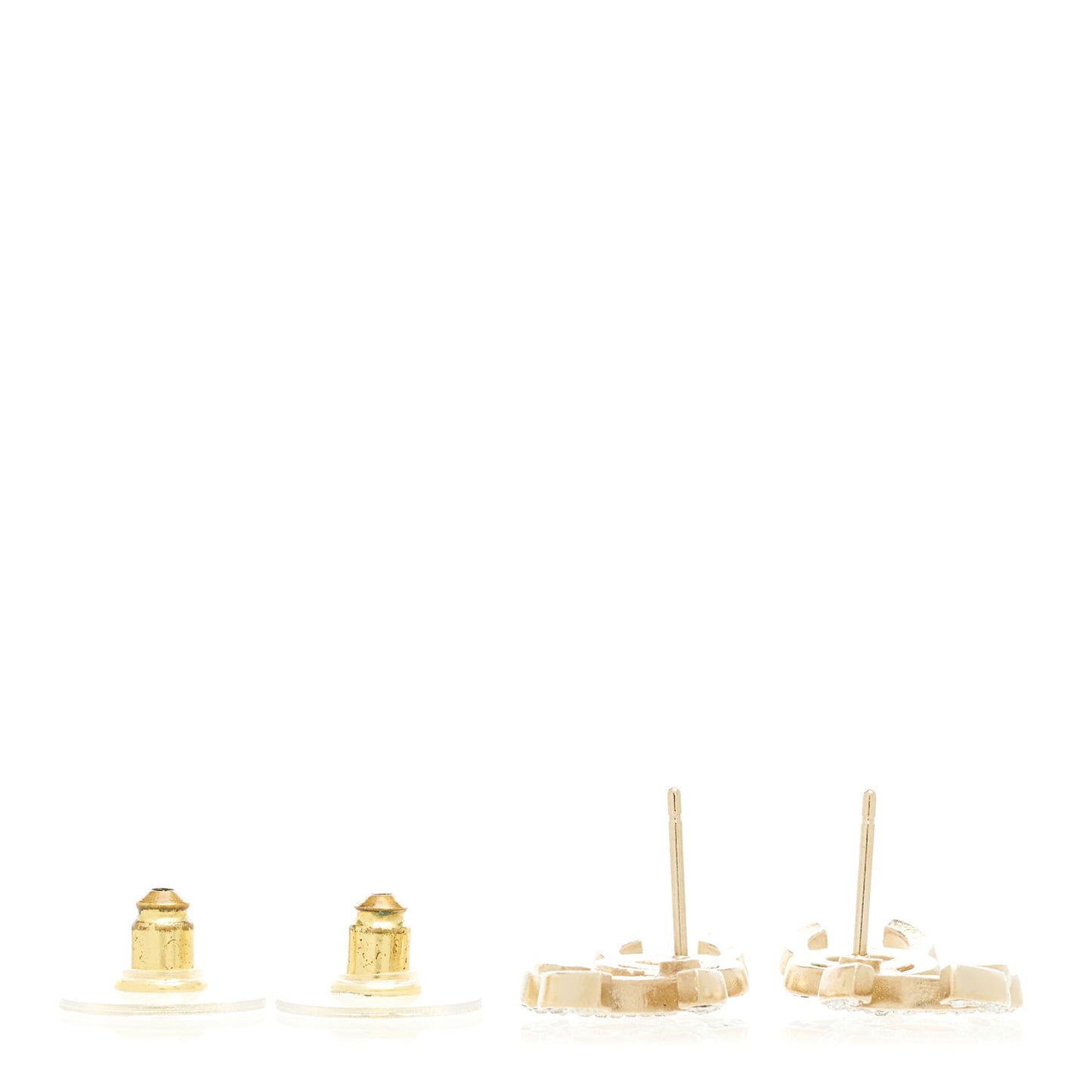Crystal Double CC Earrings Gold Black