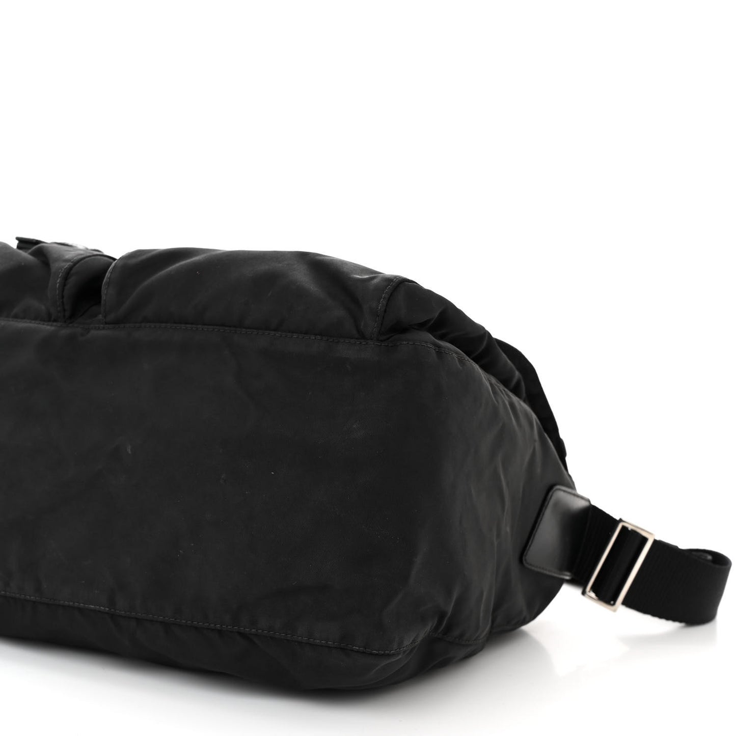 Tessuto Nylon Saffiano Vela Messenger Bag Black
