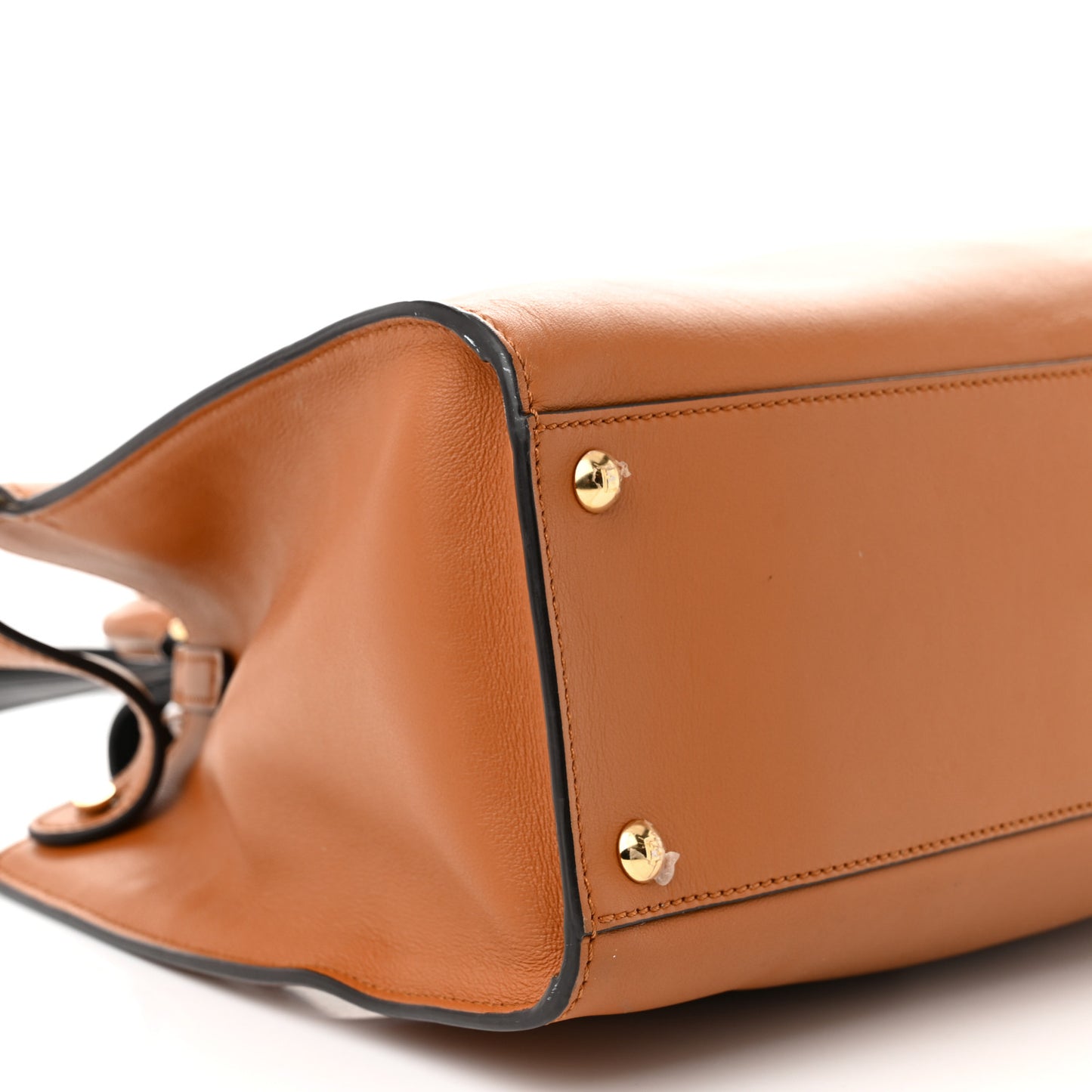 Vitello Seta Century Small Peekaboo X-Tote Brandy Black