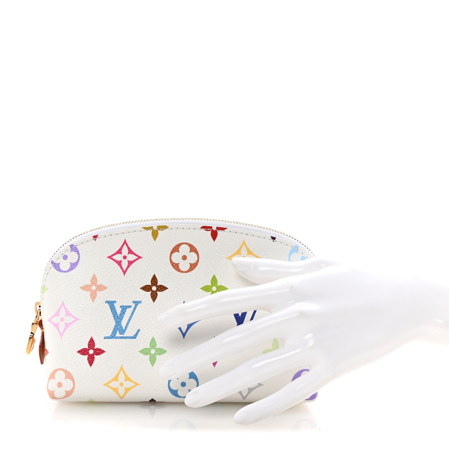 LV x TM Monogram Multicolor Cosmetic Pouch PM White