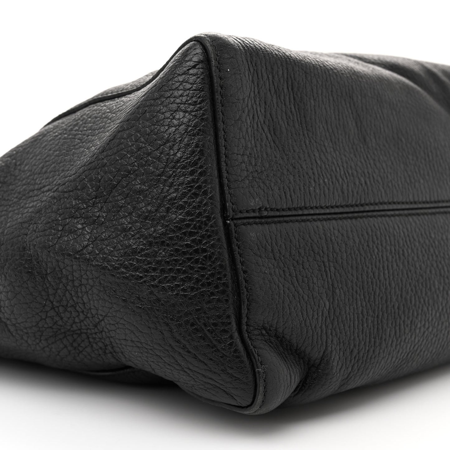 Pebbled Calfskin Small Swing Tote Black
