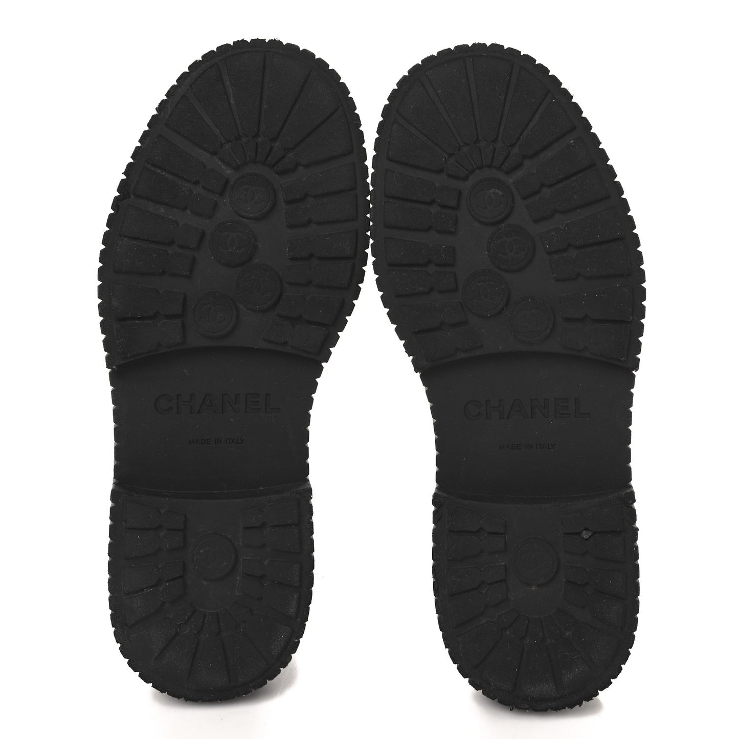 Calfskin Grosgrain Quilted Lace Up Boots 35 Black Grey