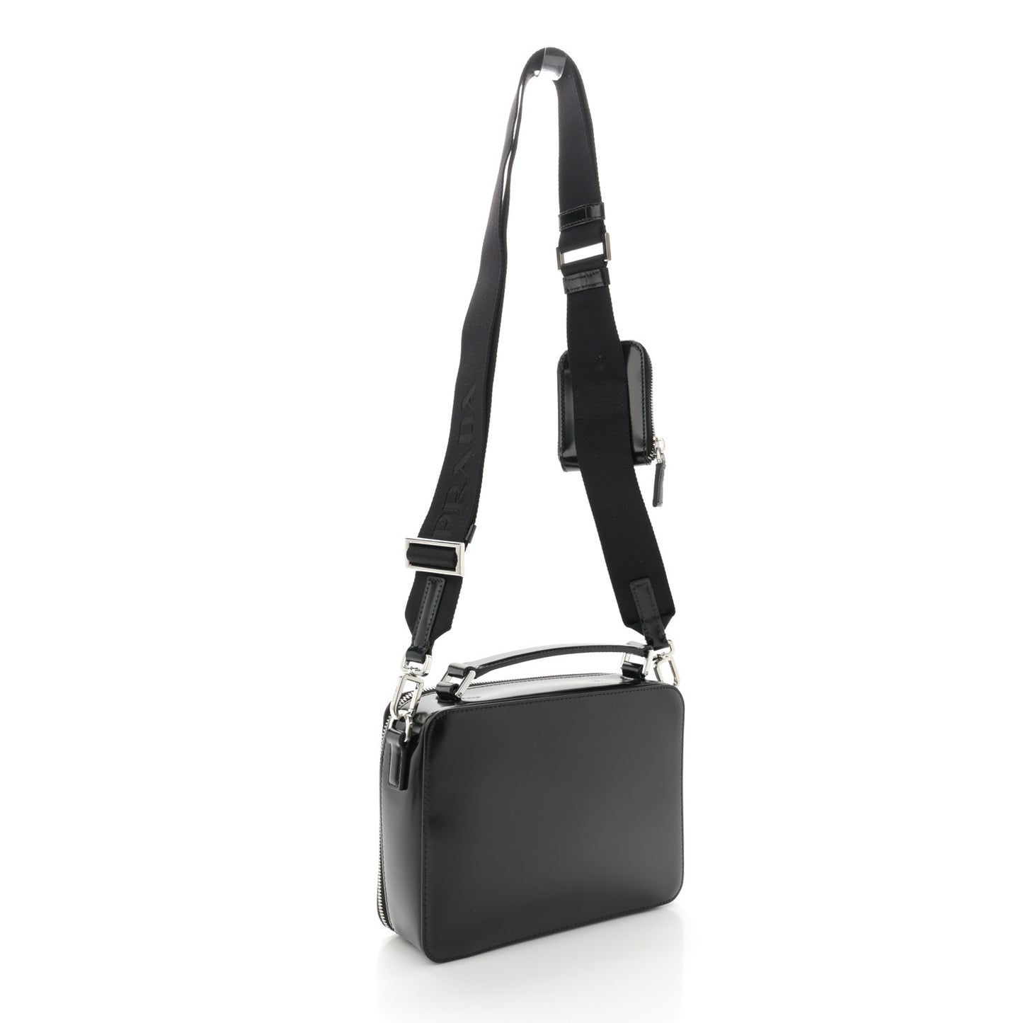 Spazzolato Medium Brique Crossbody Bag Black