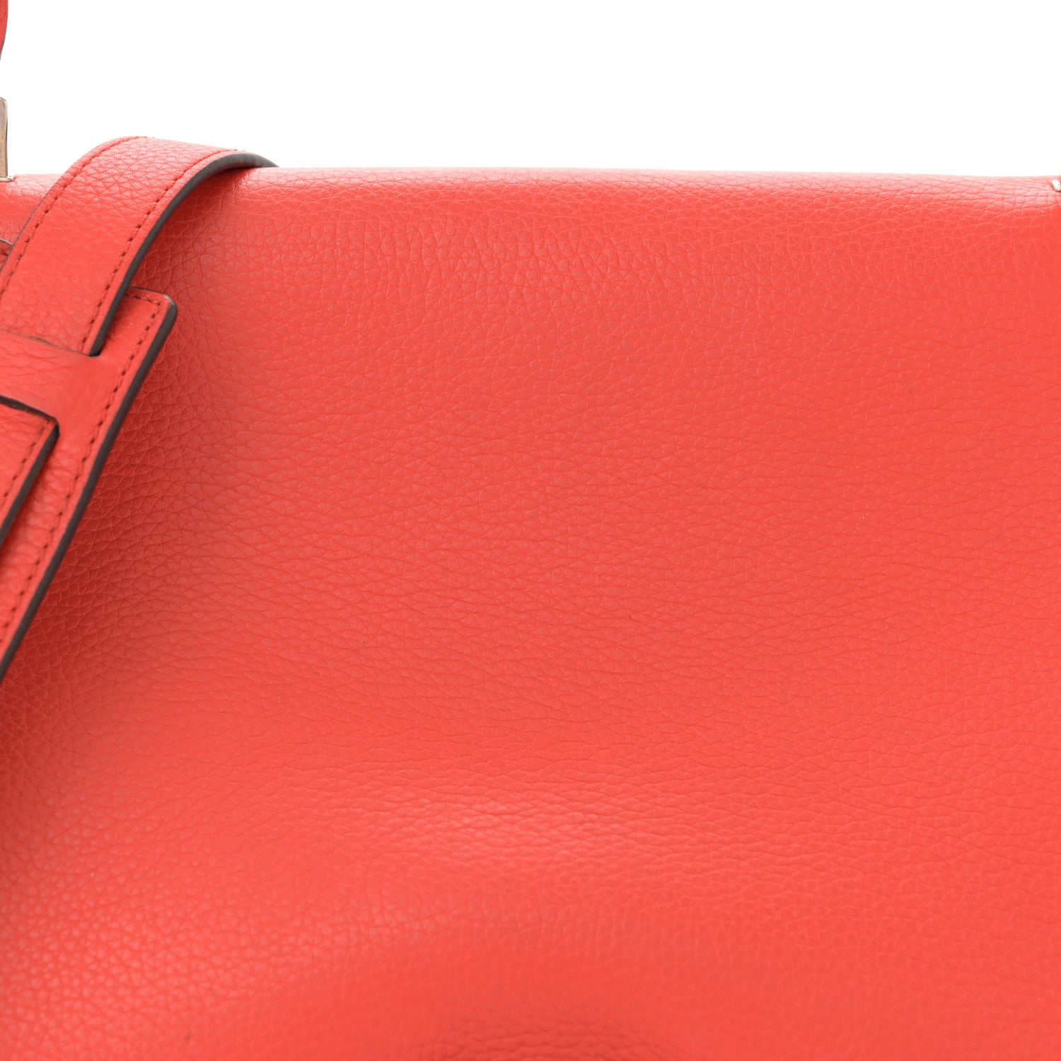 Celine Drummed Calfskin Suede Medium Trapeze Vermillion 7 of 17