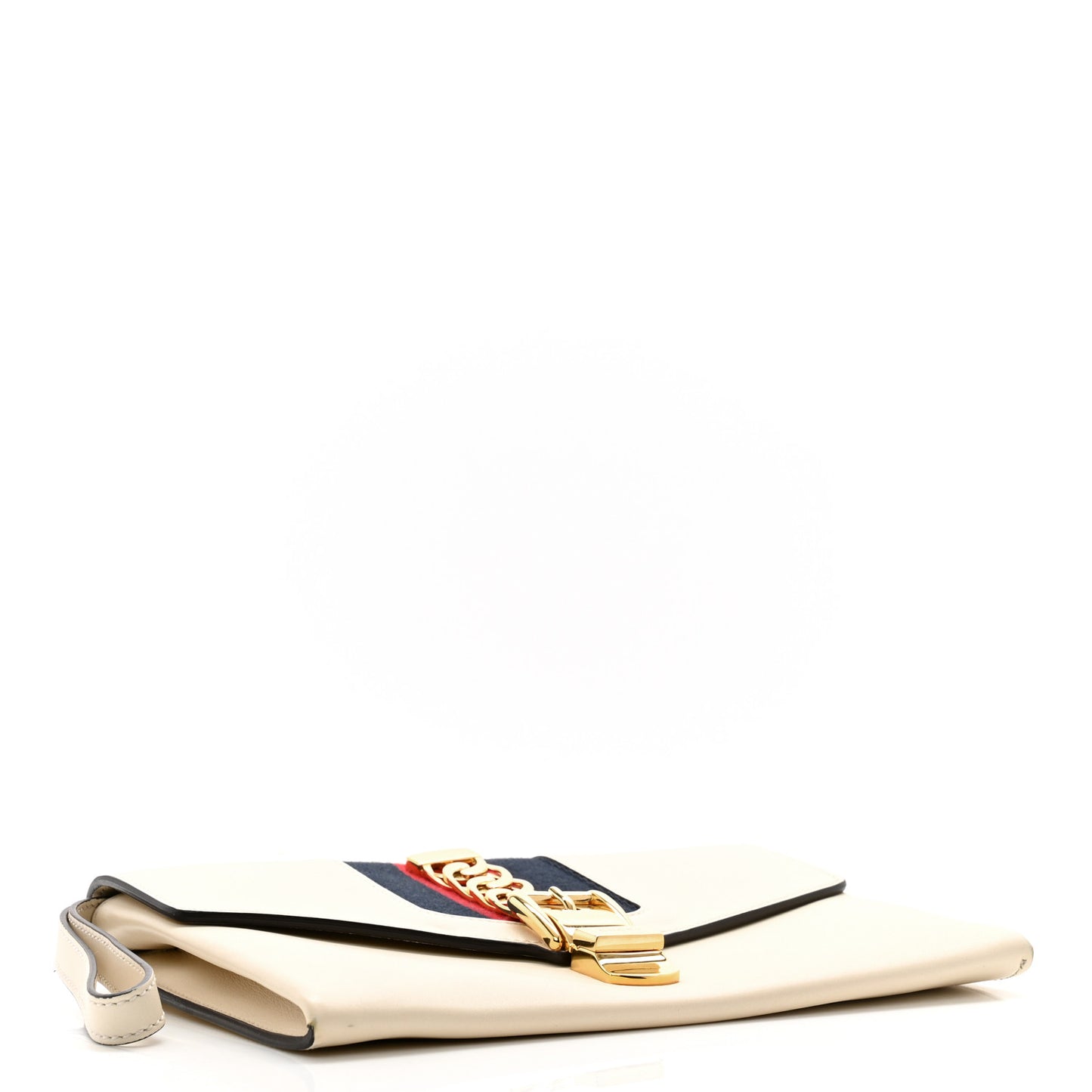 Calfskin Small Sylvie Wristlet Clutch White