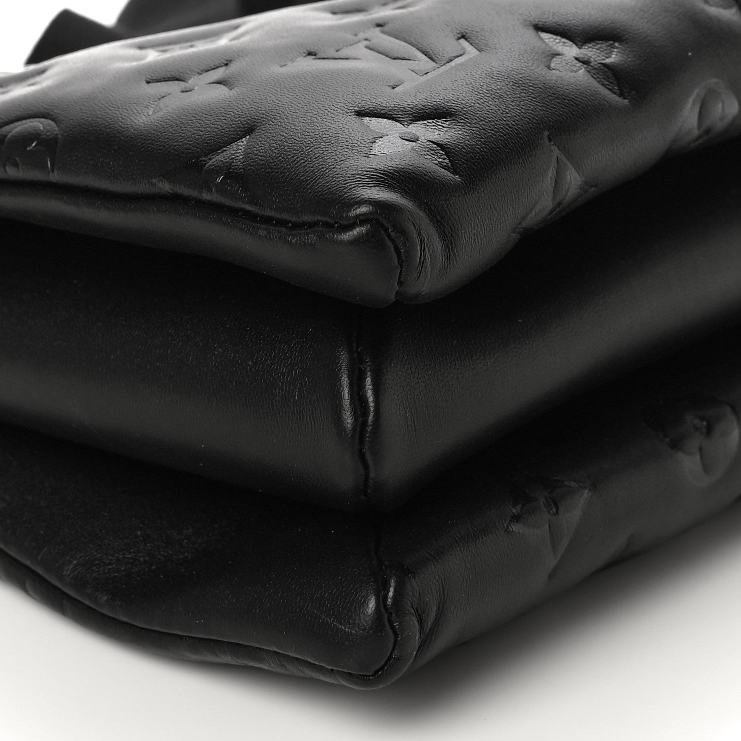 Louis Vuitton Lambskin Embossed Monogram Coussin PM Black 10 of 12