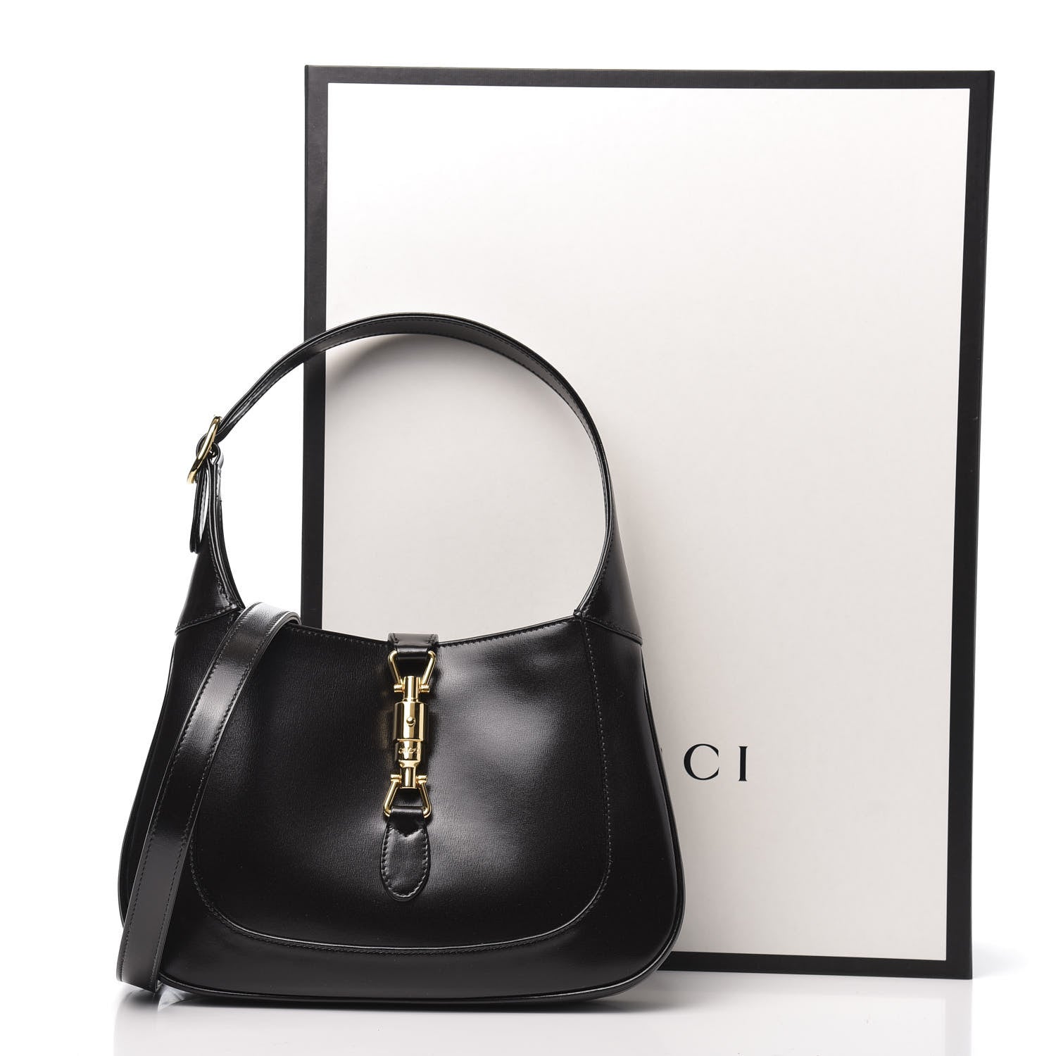 Gucci Boarded Dyana Lux Calfskin Small Jackie 1961 Hobo Black 11 of 11