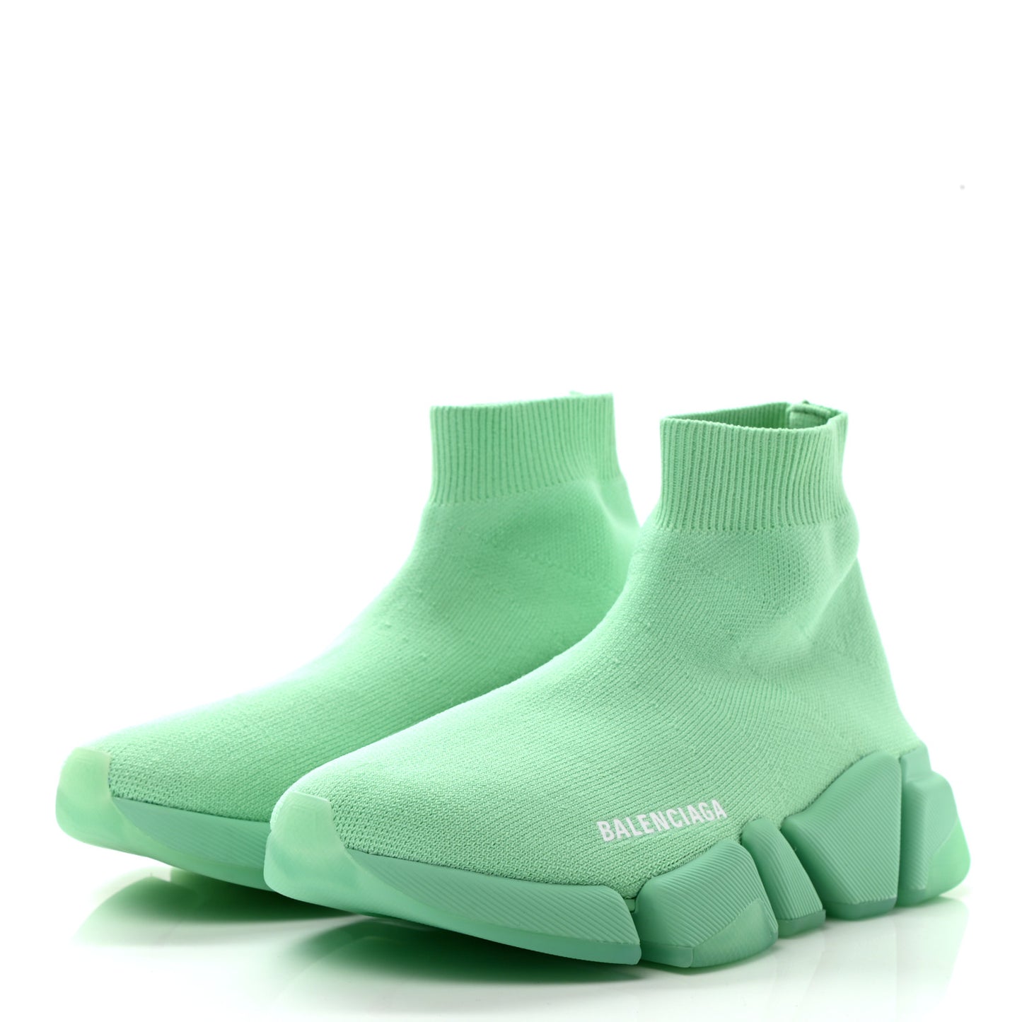Technical 3D Recycled Knit Womens Speed 2.0 Transparent Sole Sneakers 36 Mint