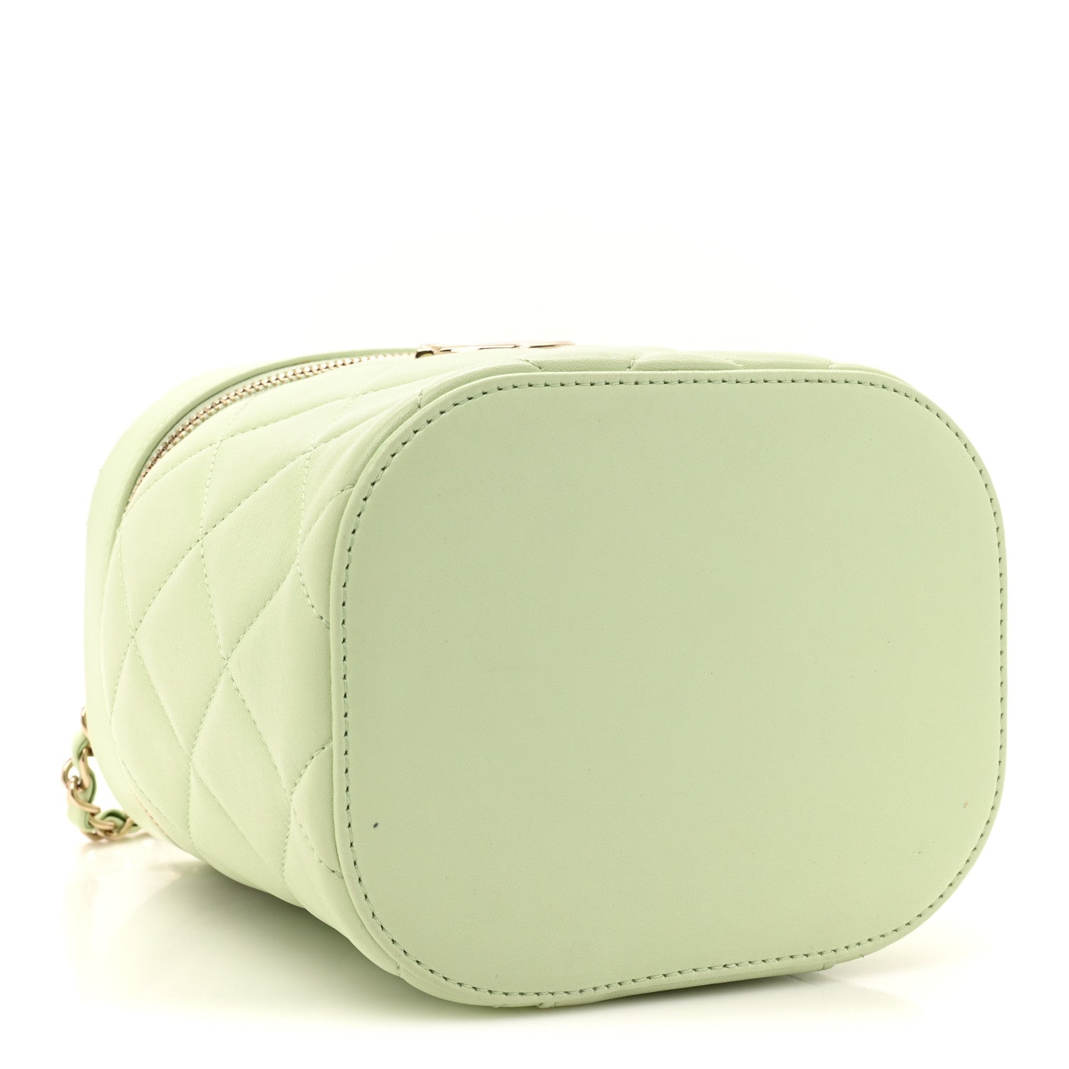 Chanel Lambskin Quilted Trendy Vanity Case Sea Green 4 of 12