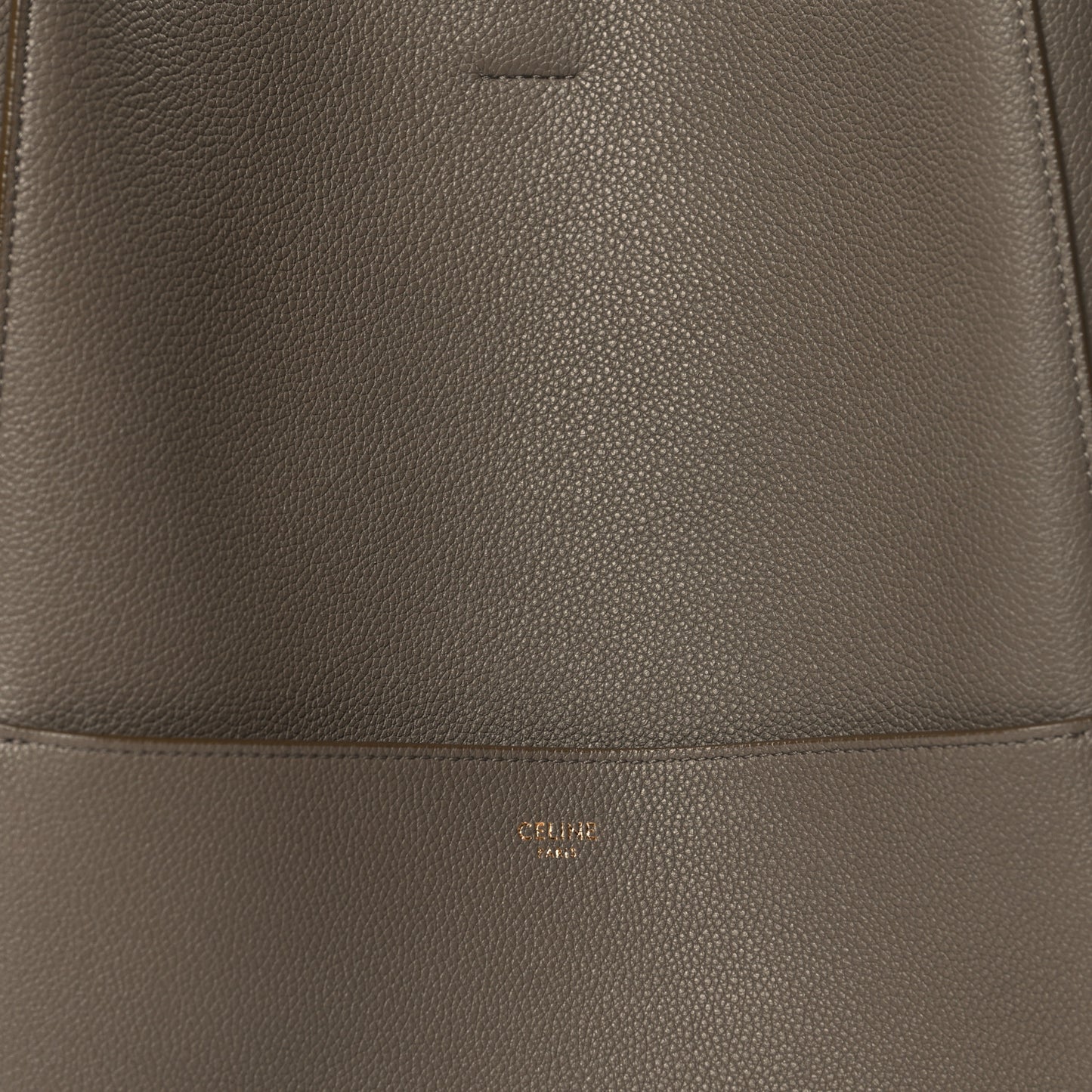 Soft Grained Calfskin Sangle Bucket Bag Taupe