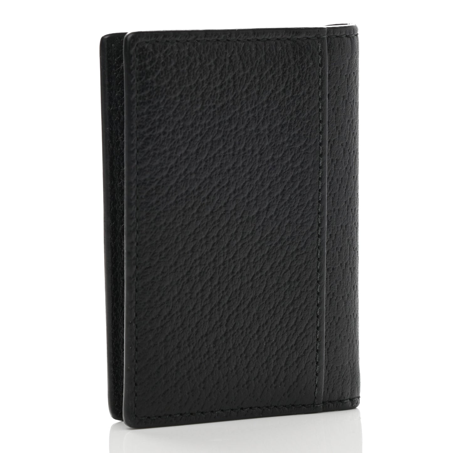 Calfskin Boar Effect GG Marmont Card Case Black