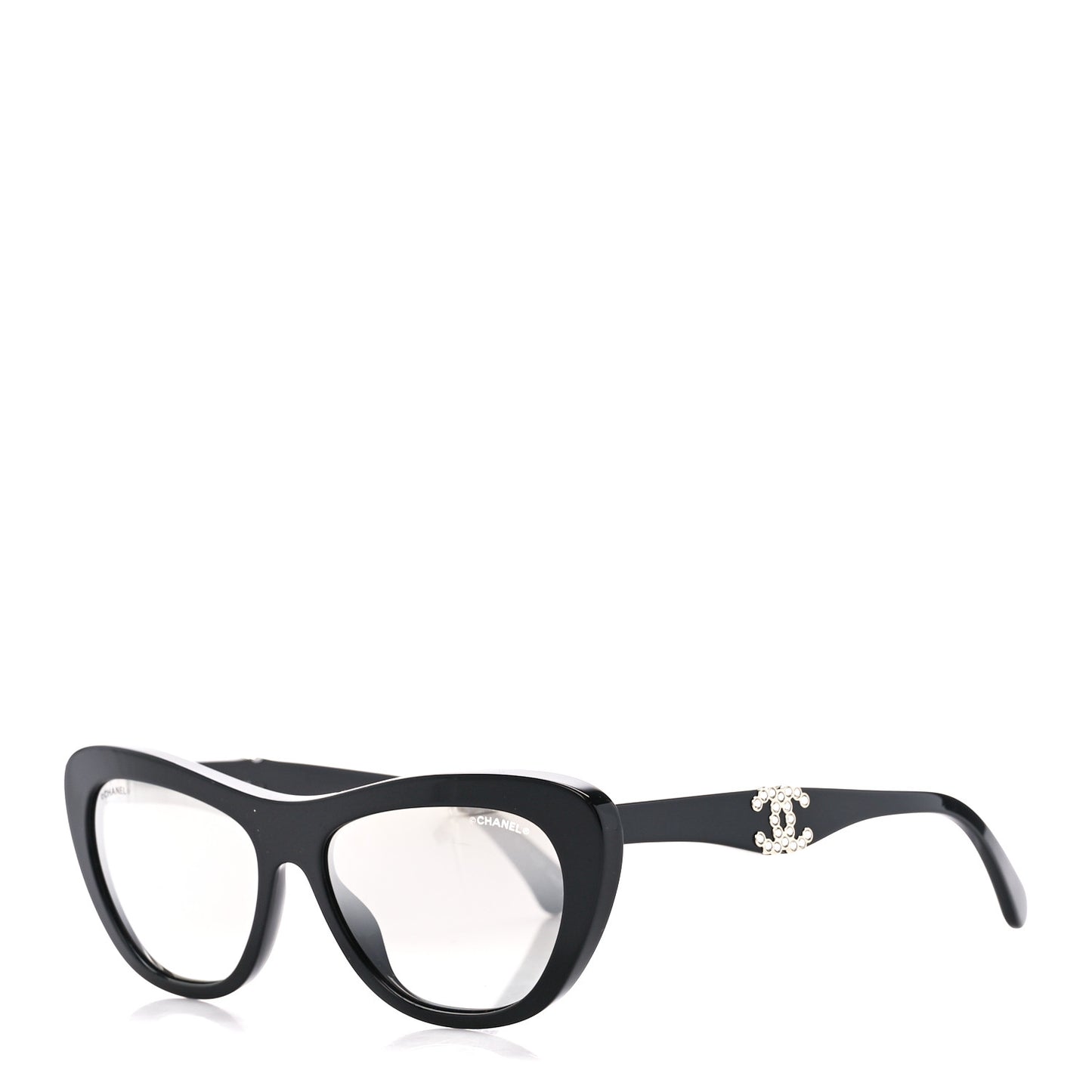Acetate Crystal CC Butterfly Sunglasses 71417 Black