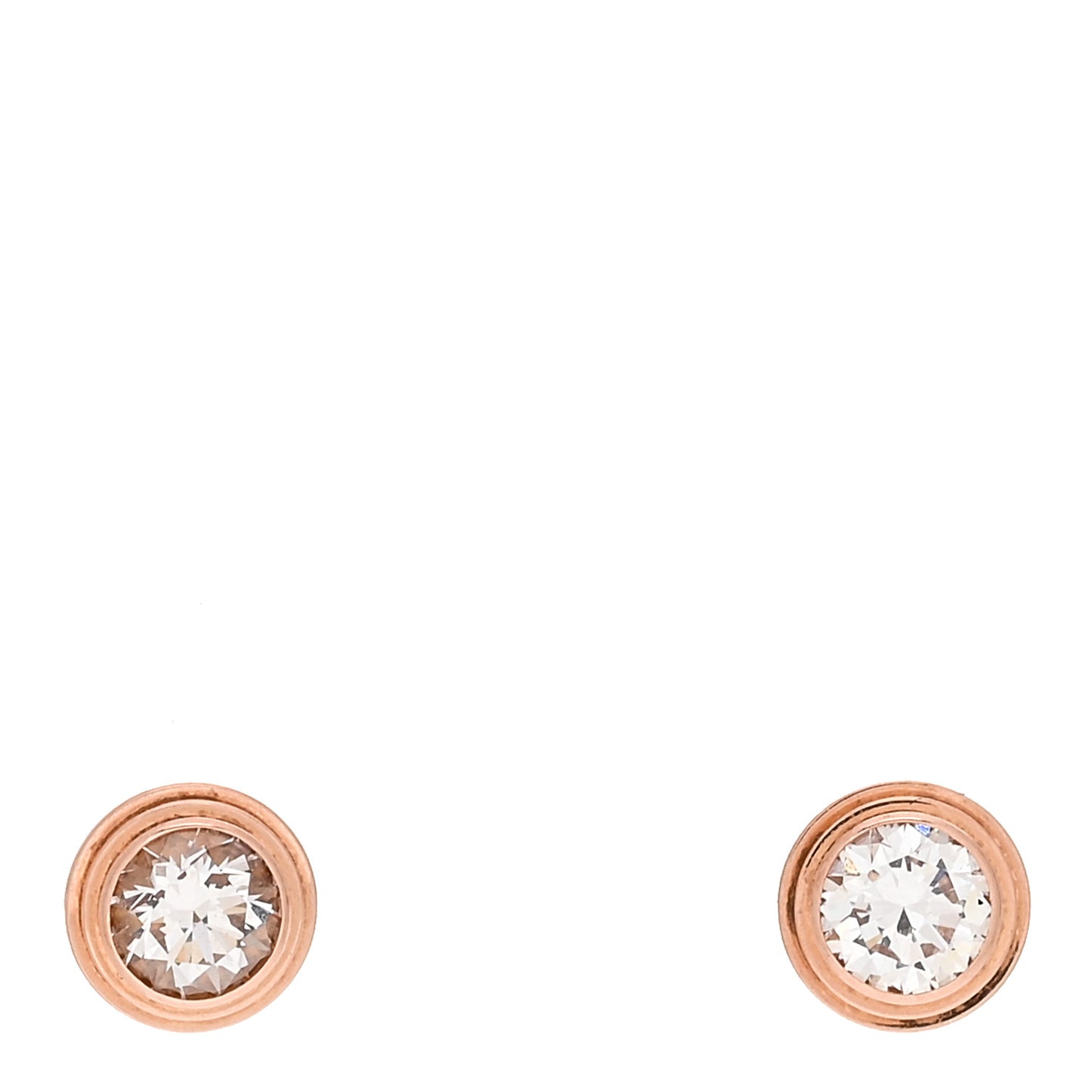 18K Pink Gold Diamond MM D'Amour Earrings