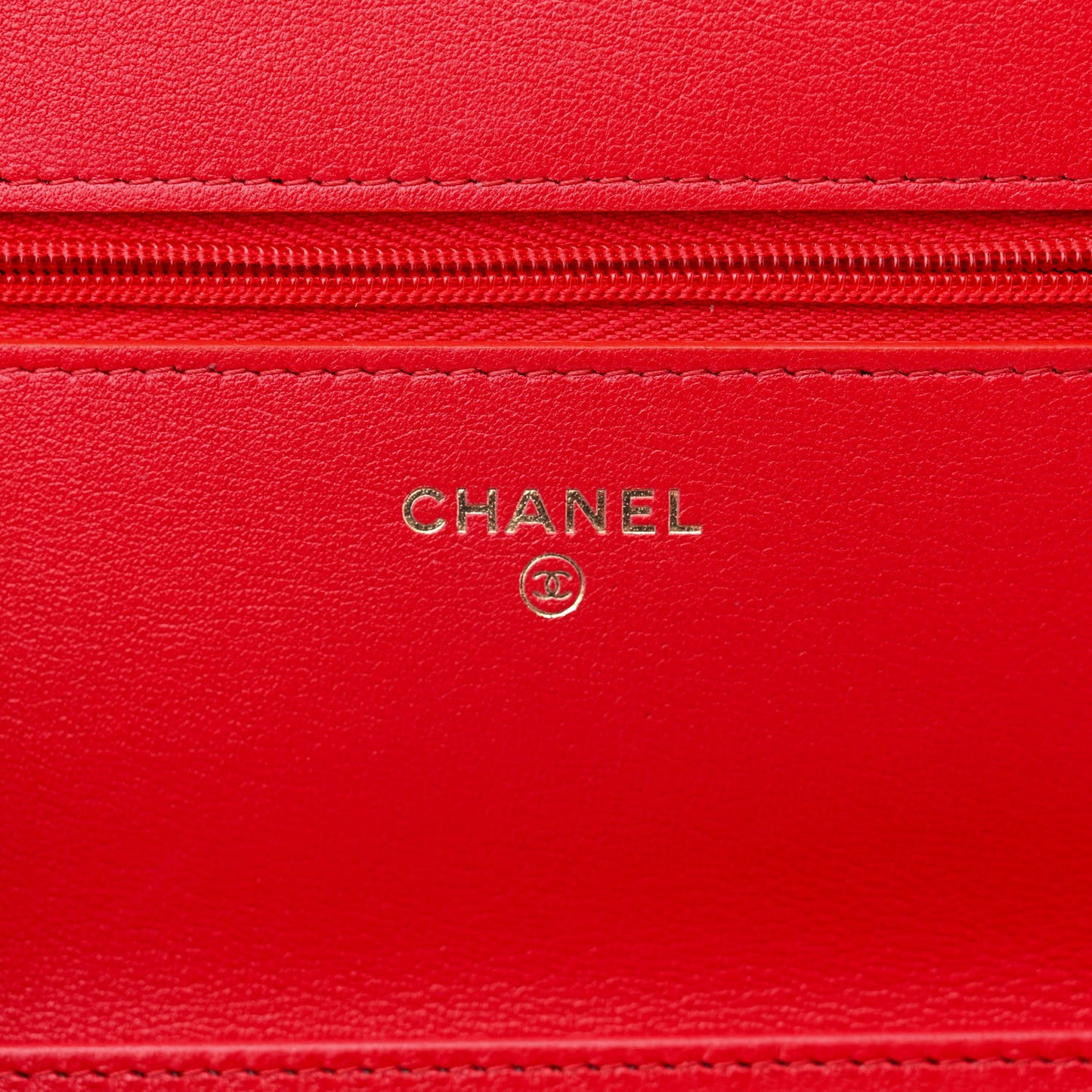 Lambskin Plexiglass Quilted Coco Love Wallet On Chain WOC Red