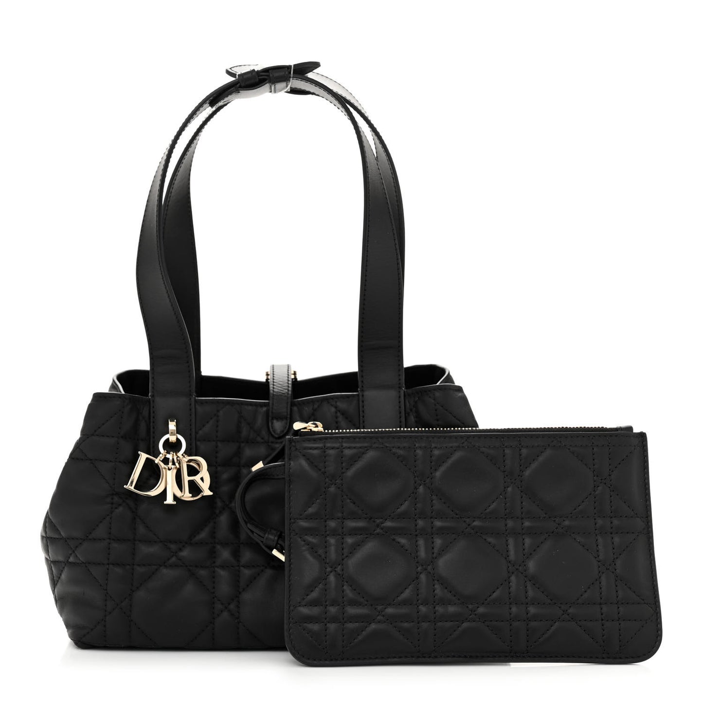 Calfskin Macrocannage Small Toujours Black