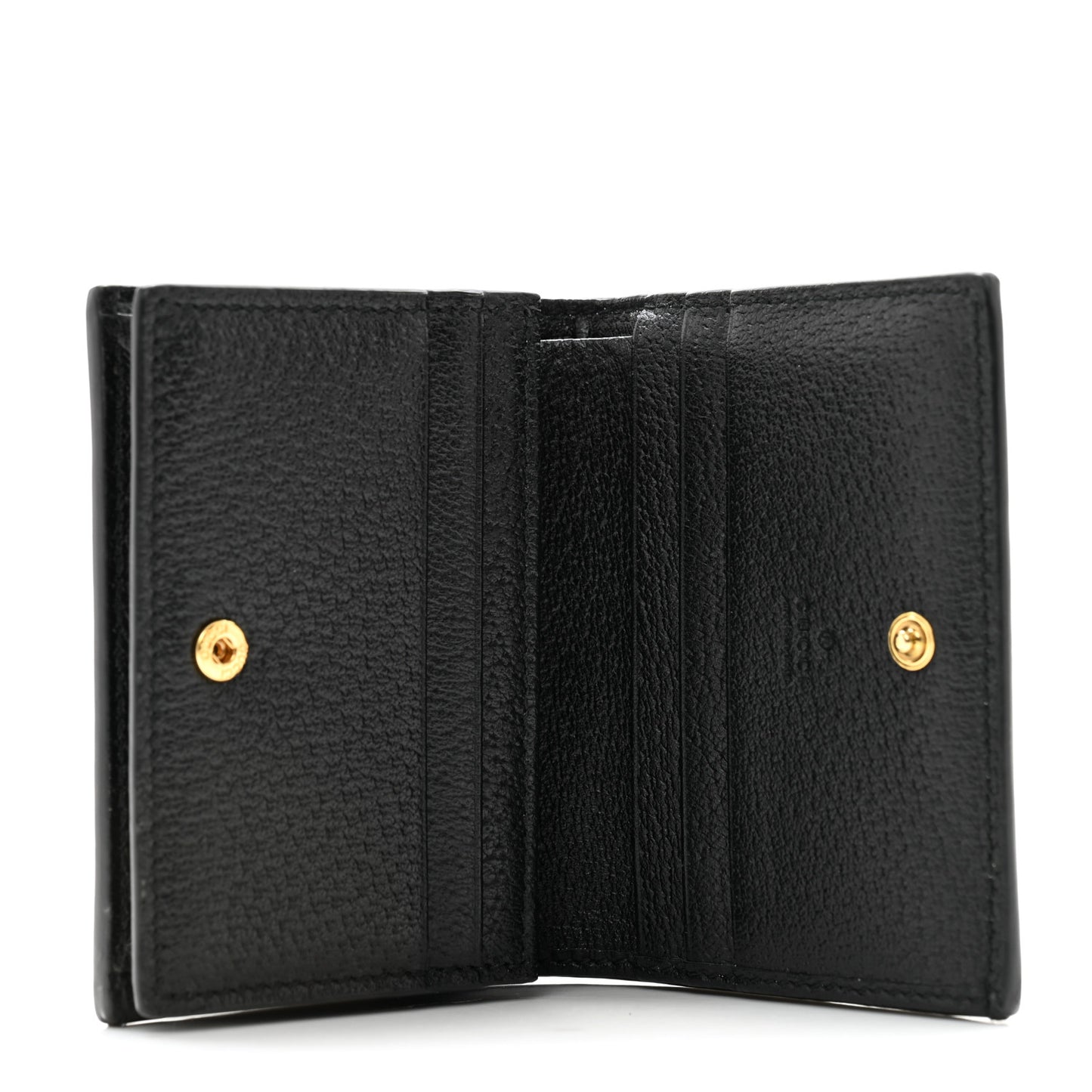 Calfskin Web Ophidia Card Case Black