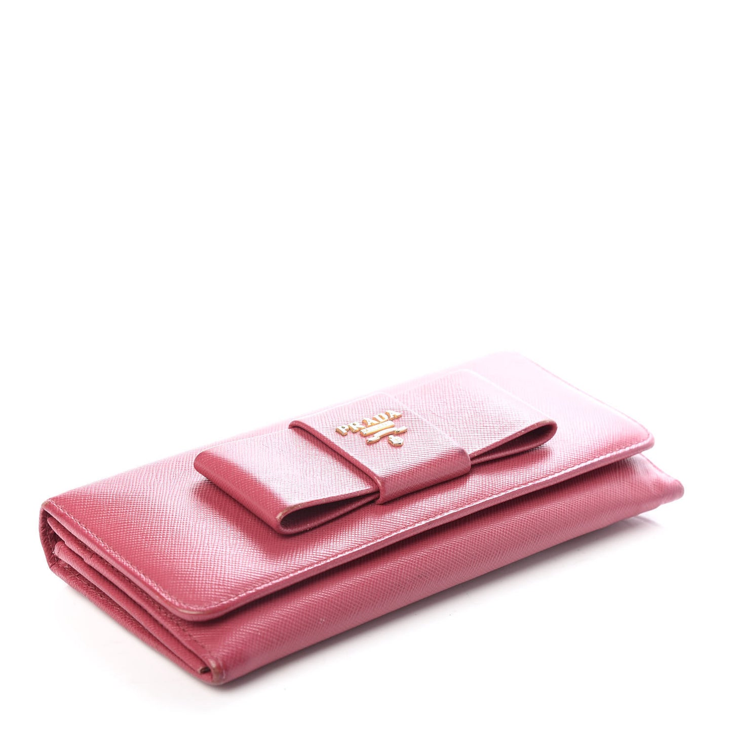 Saffiano Fiocco Bow Continental Wallet Peonia