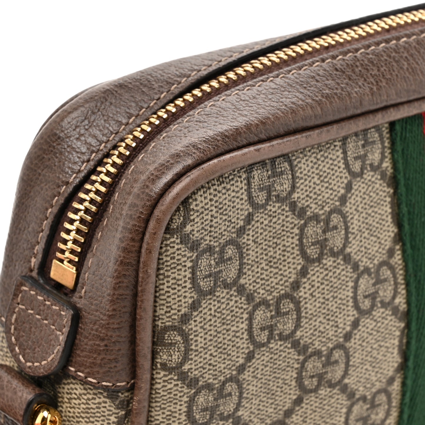 GG Supreme Monogram Web Mini Ophidia Shoulder Bag Brown