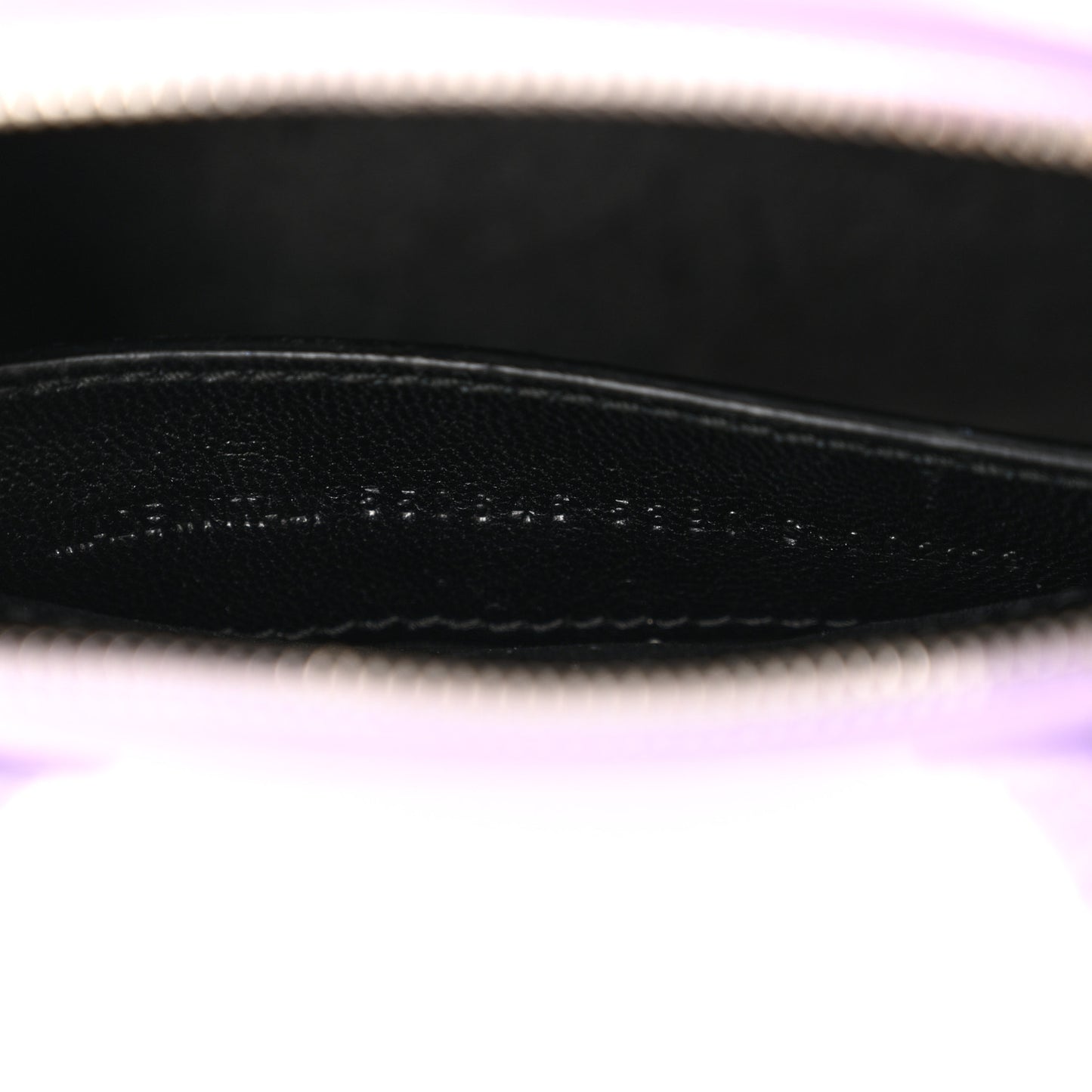 Shiny Calfskin Logo Crocodile Embossed XXS Ville Top Handle Bag Lilac White