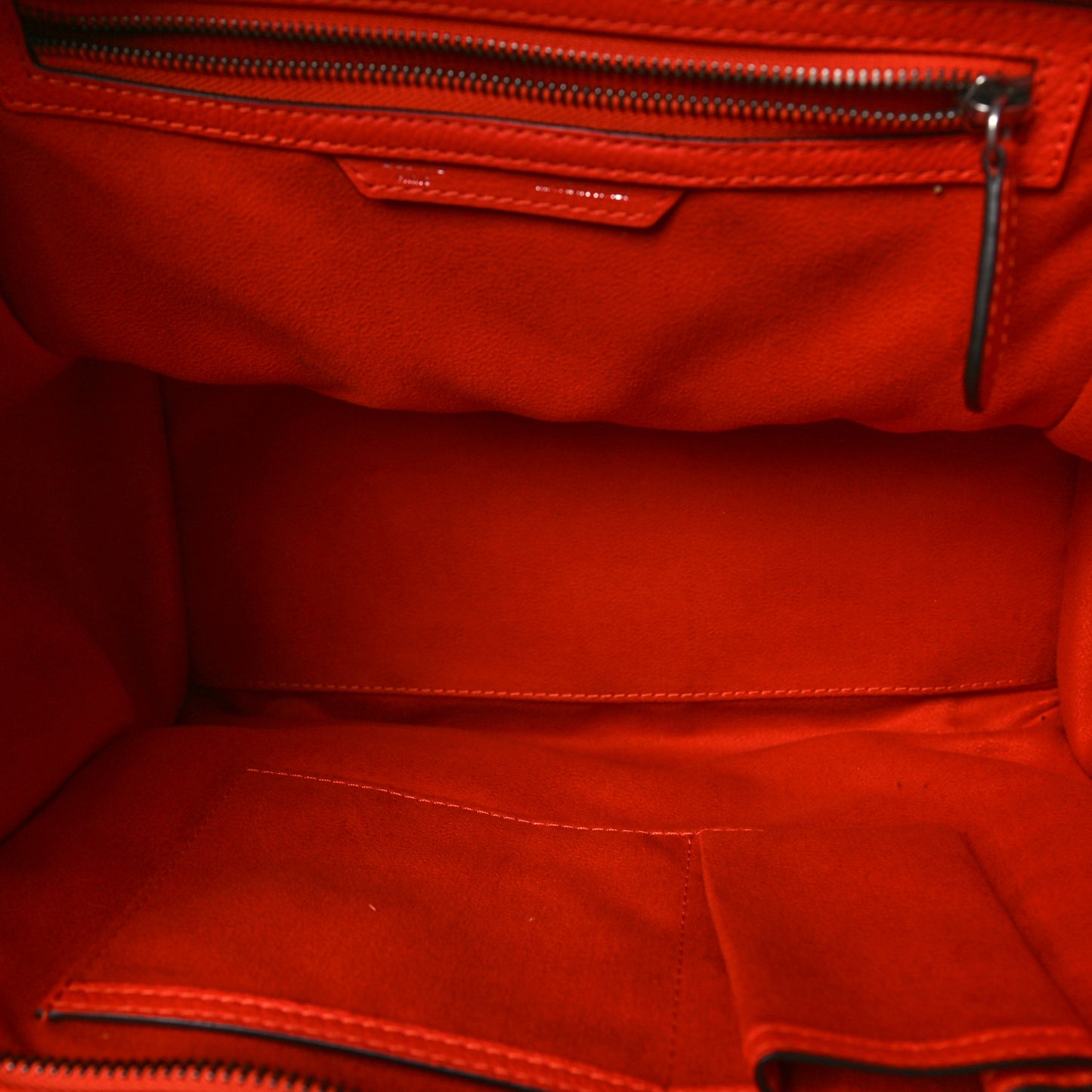 Drummed Calfskin Mini Luggage Coquelicot