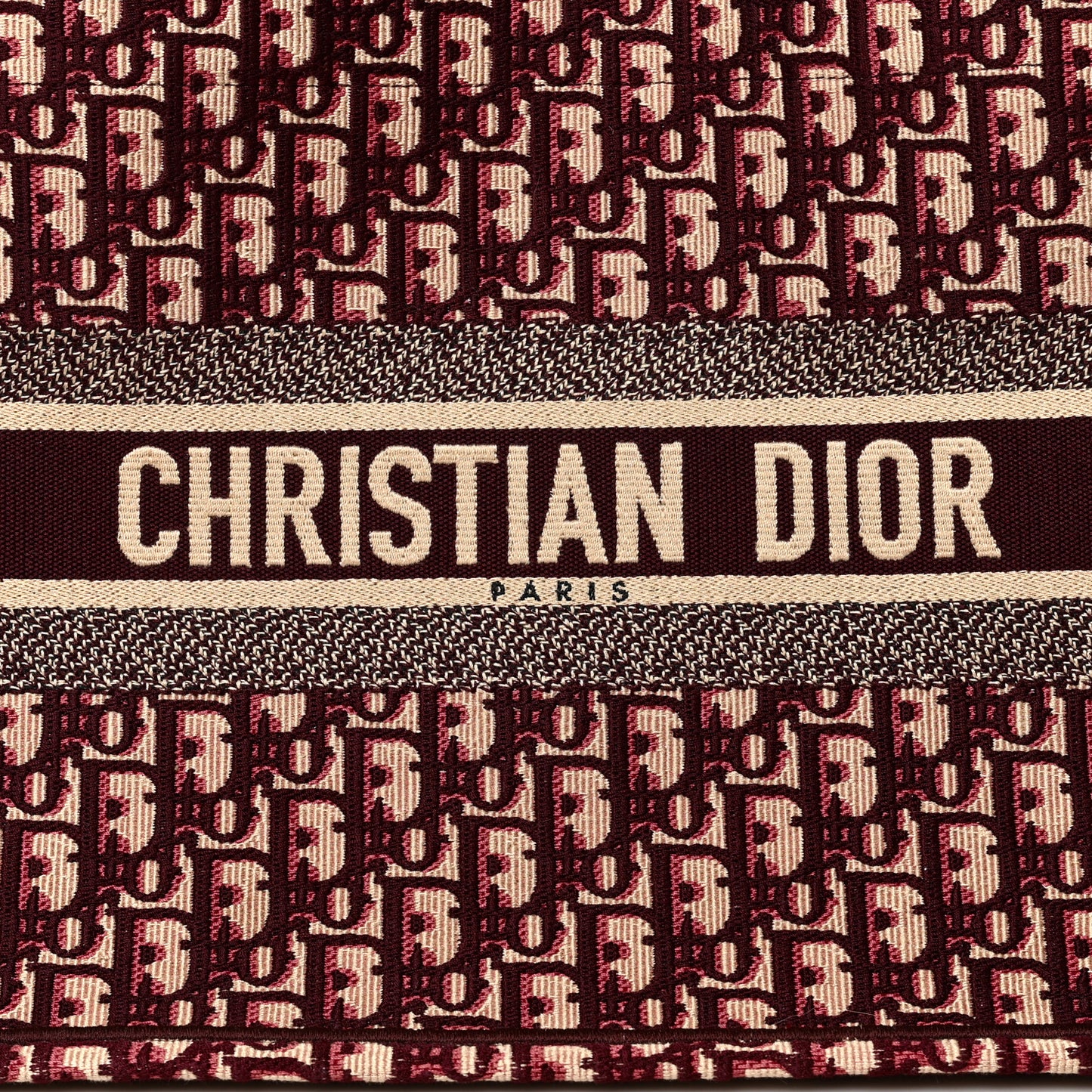 Oblique Medium Book Tote Burgundy Multicolor