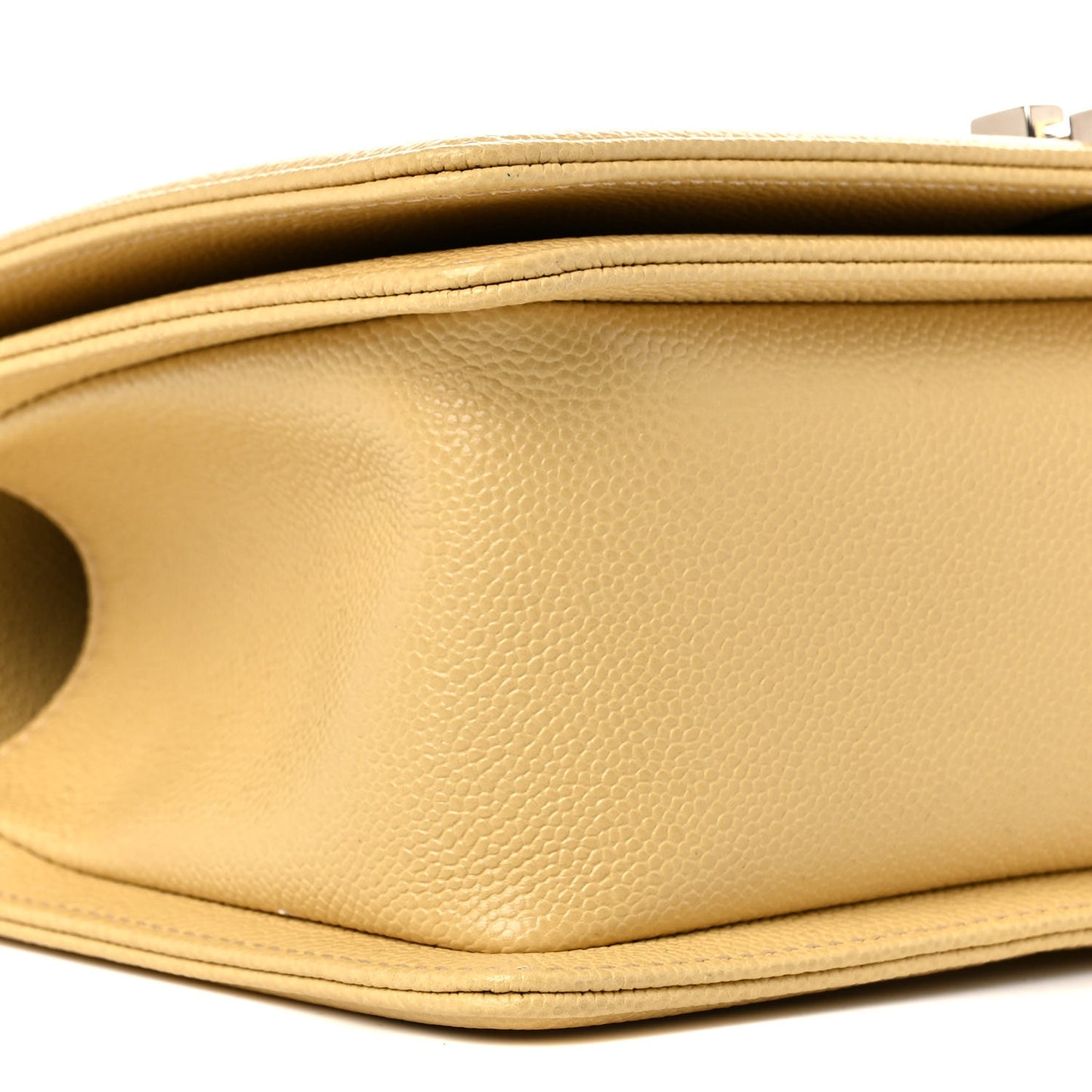 Caviar Quilted Medium Boy Flap Yellow