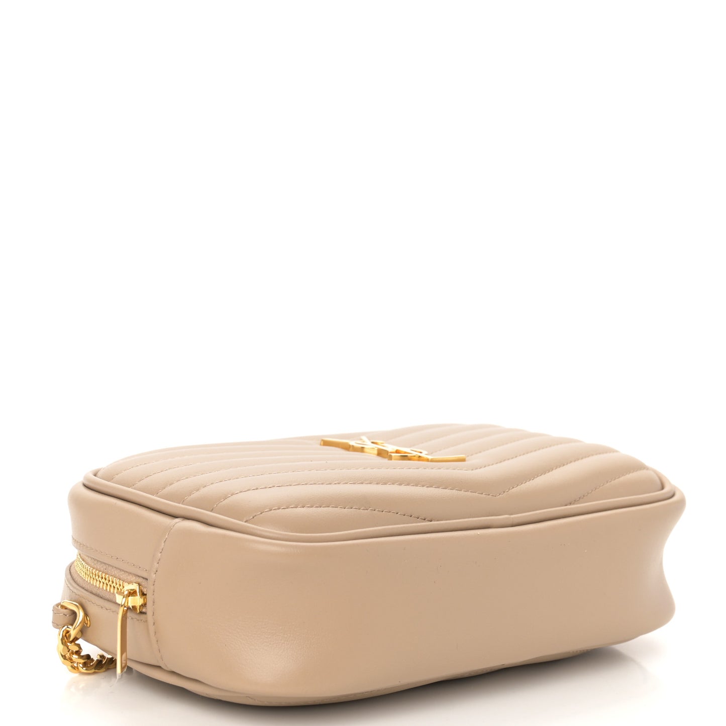 Grain De Poudre Matelasse Monogram Mini Lou Camera Bag Dark Beige