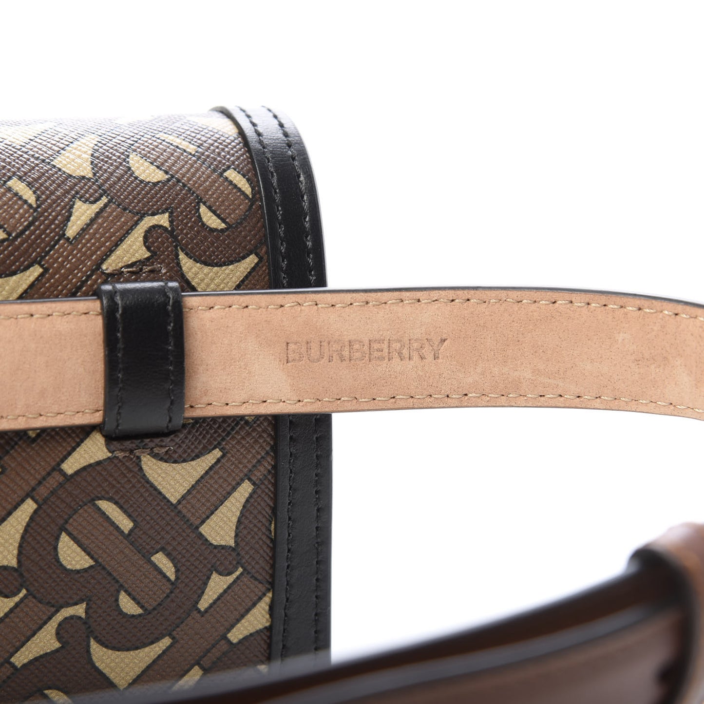 E-Canvas Monogram TB Envelope Belt Bag Bridle Brown