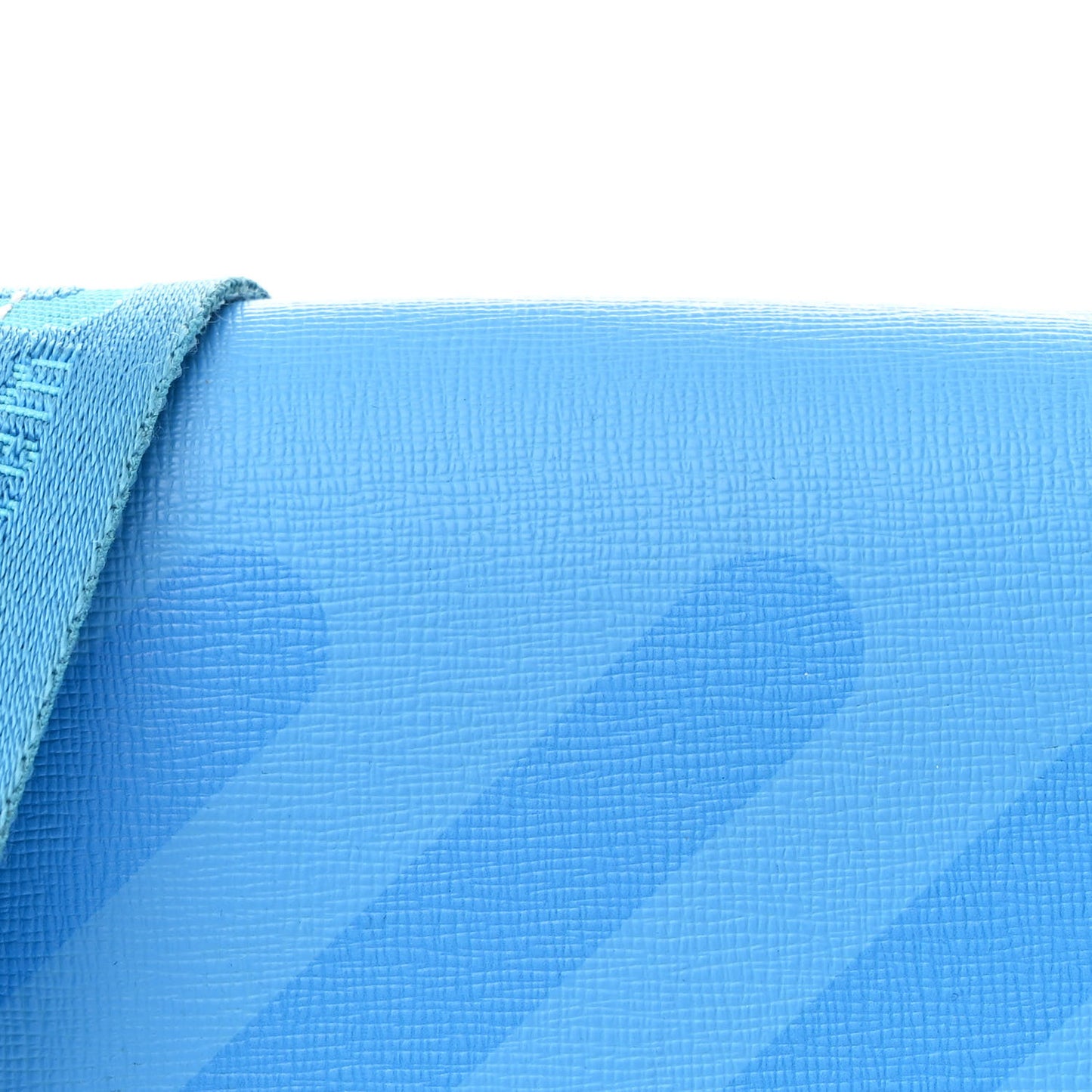 Saffiano Striped Mini Diag Binder Clip Bag Blue
