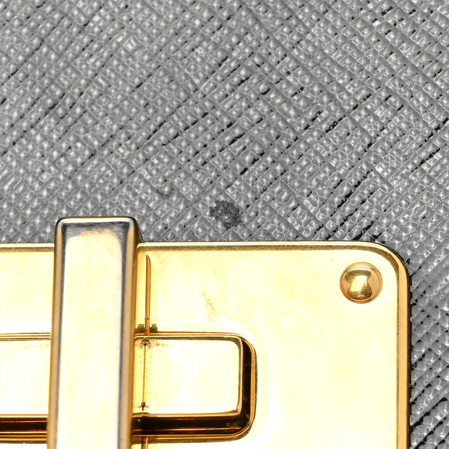 Saffiano Vernice Turnlock Convertible Shoulder Bag Black