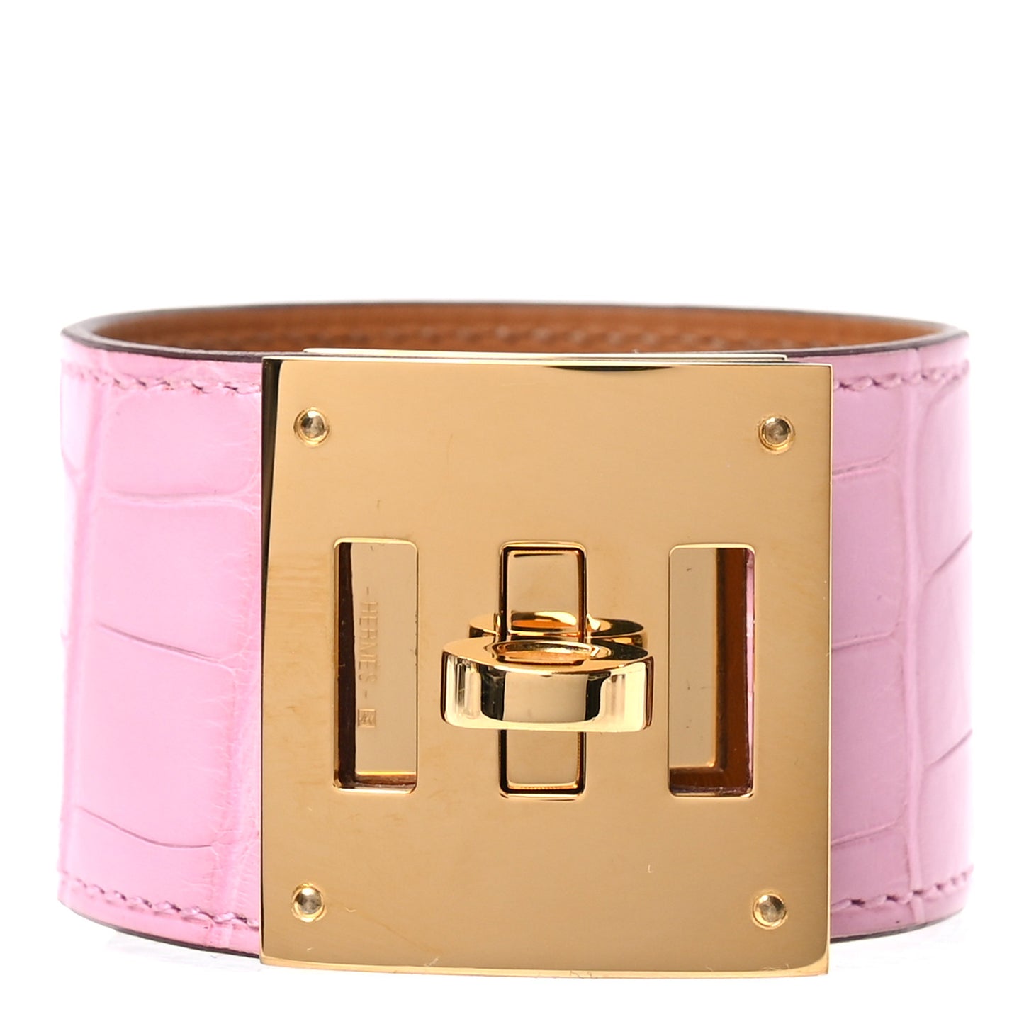 Matte Alligator Kelly Dog Bracelet T2 5P Pink