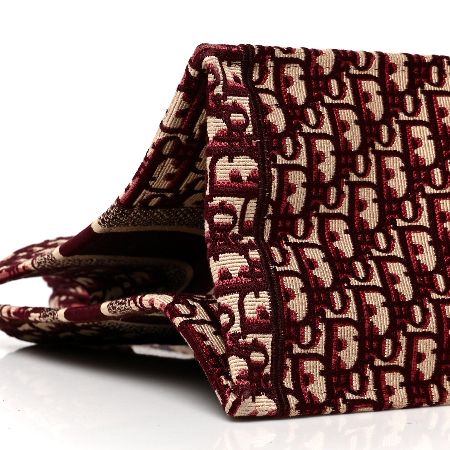 Oblique Medium Book Tote Burgundy Multicolor