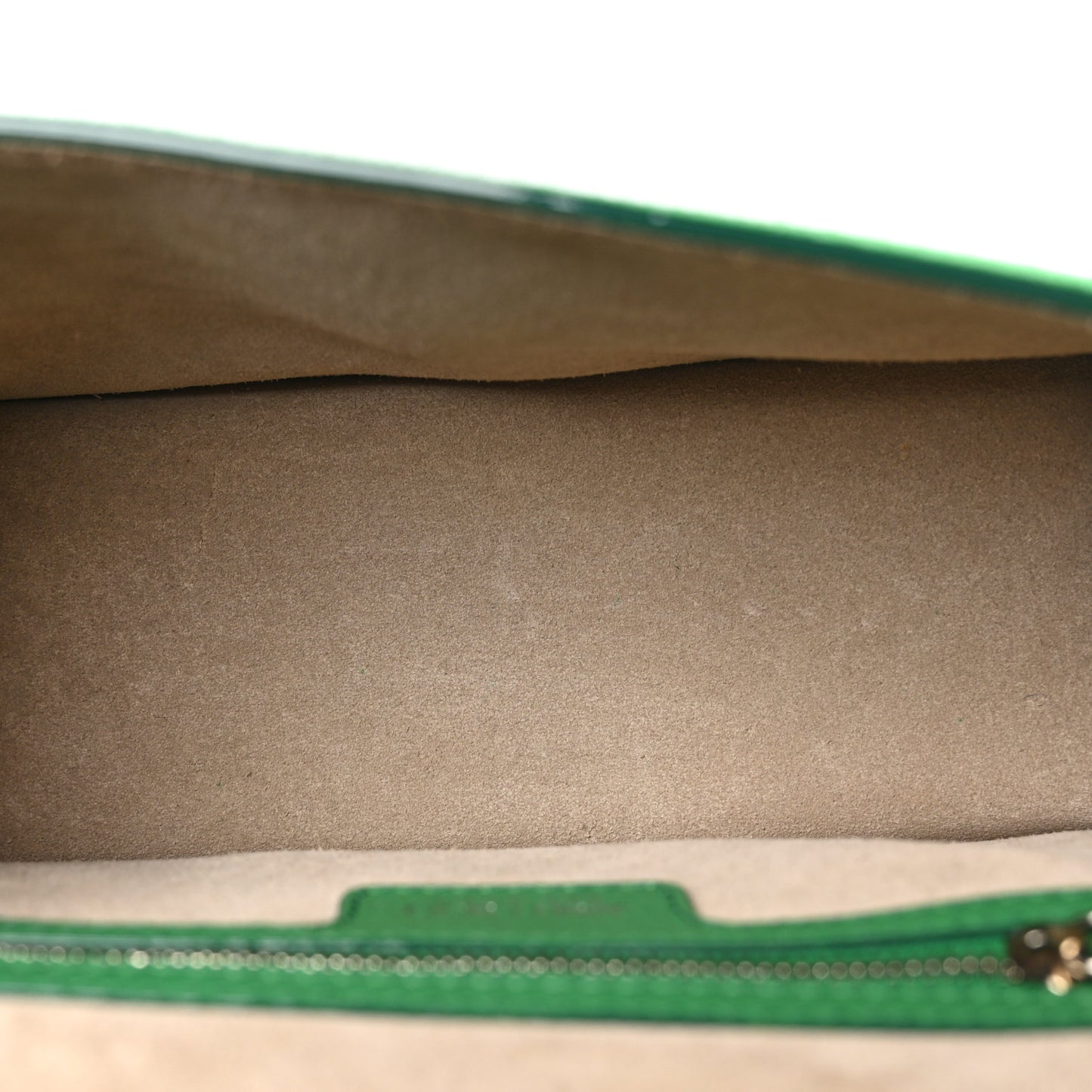 Goatskin Suede Crystal Madeline Shoulder Bag Malachite