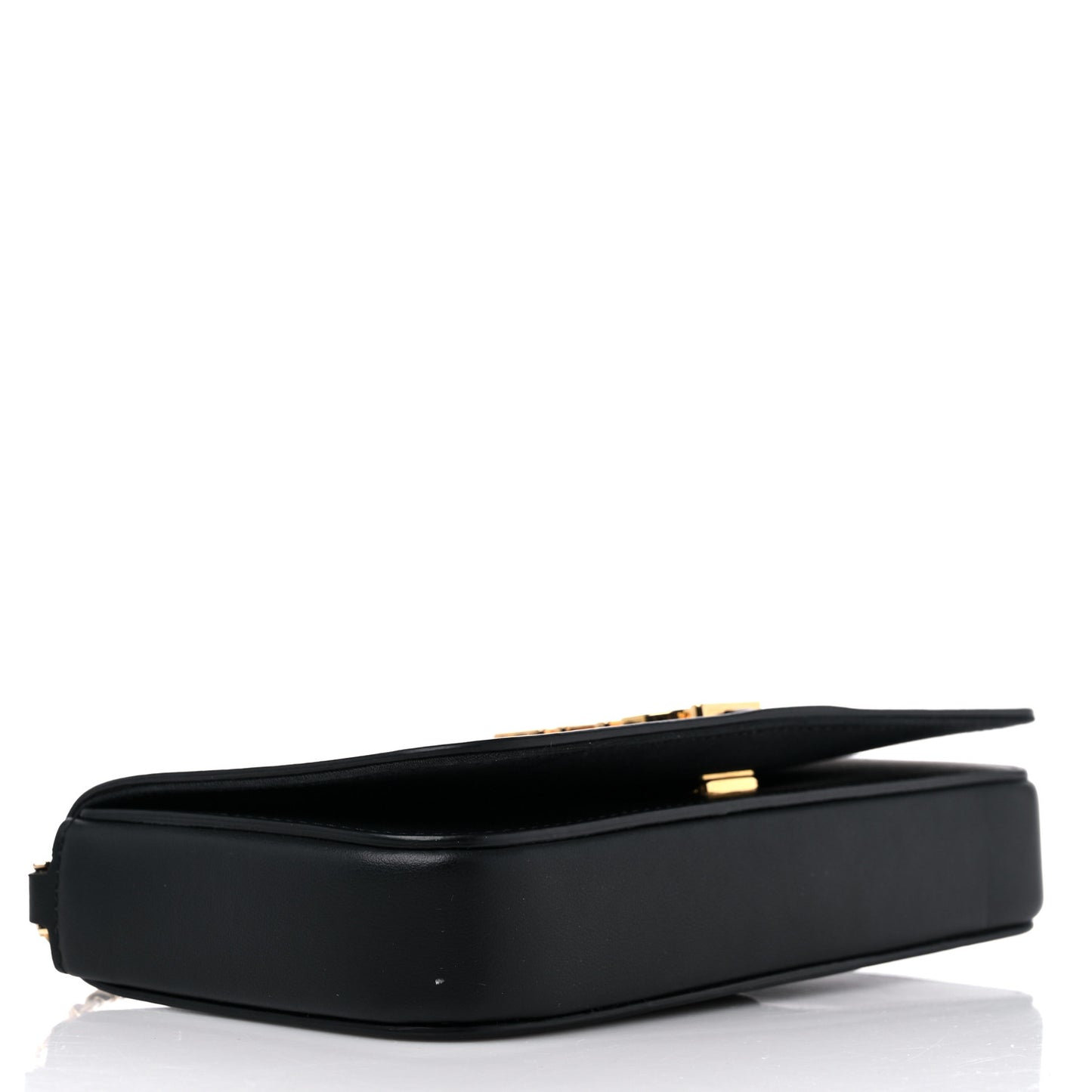 Vitello Grace Matte Fendigraphy Wallet On Chain Black