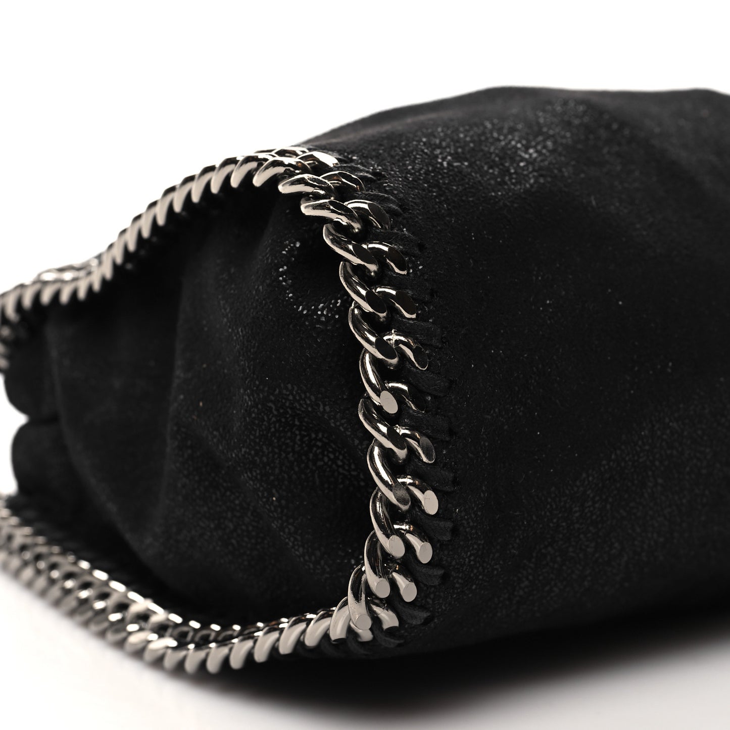 Shaggy Deer Mini Falabella Fold Over Tote Black
