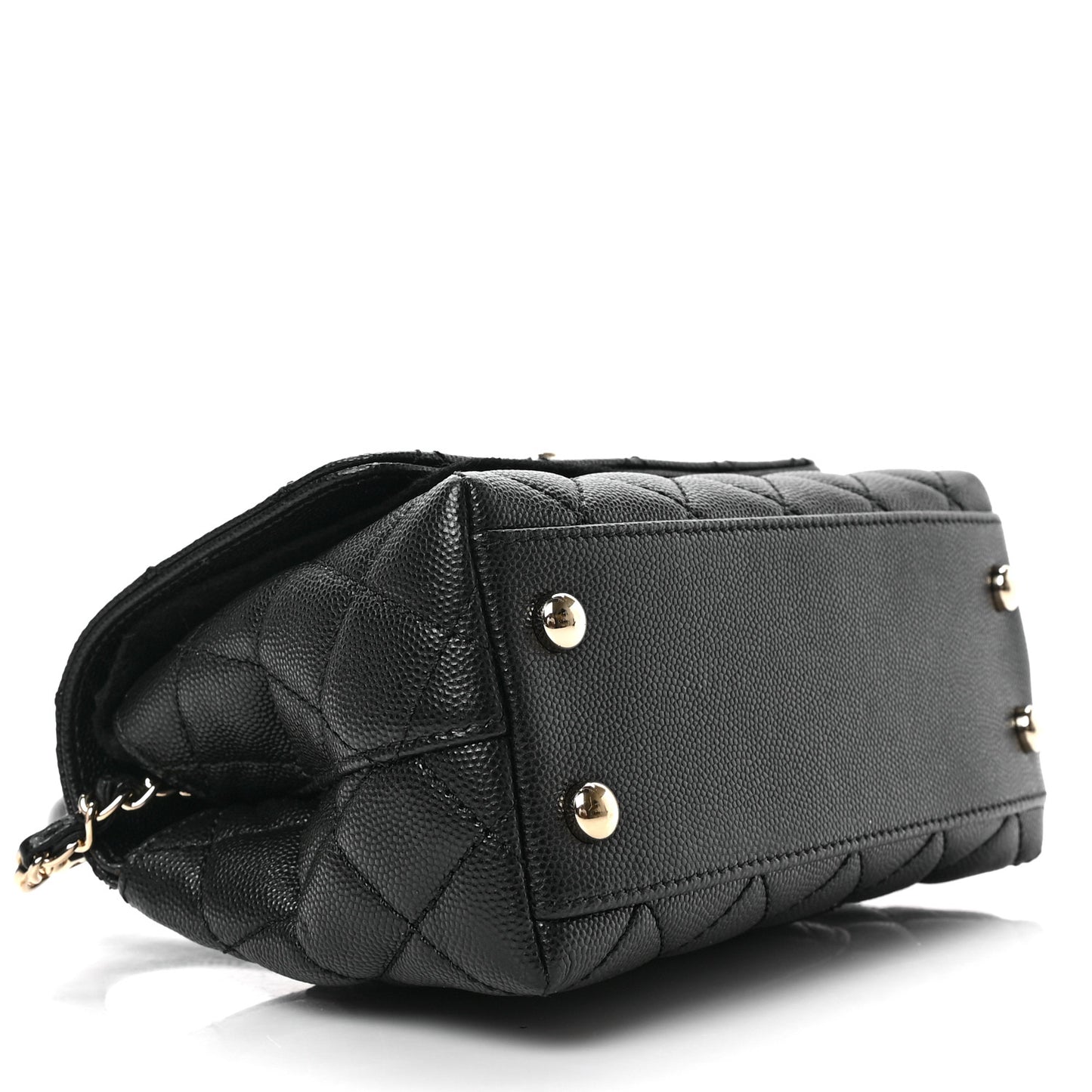 Caviar Quilted Extra Mini Coco Handle Flap Black