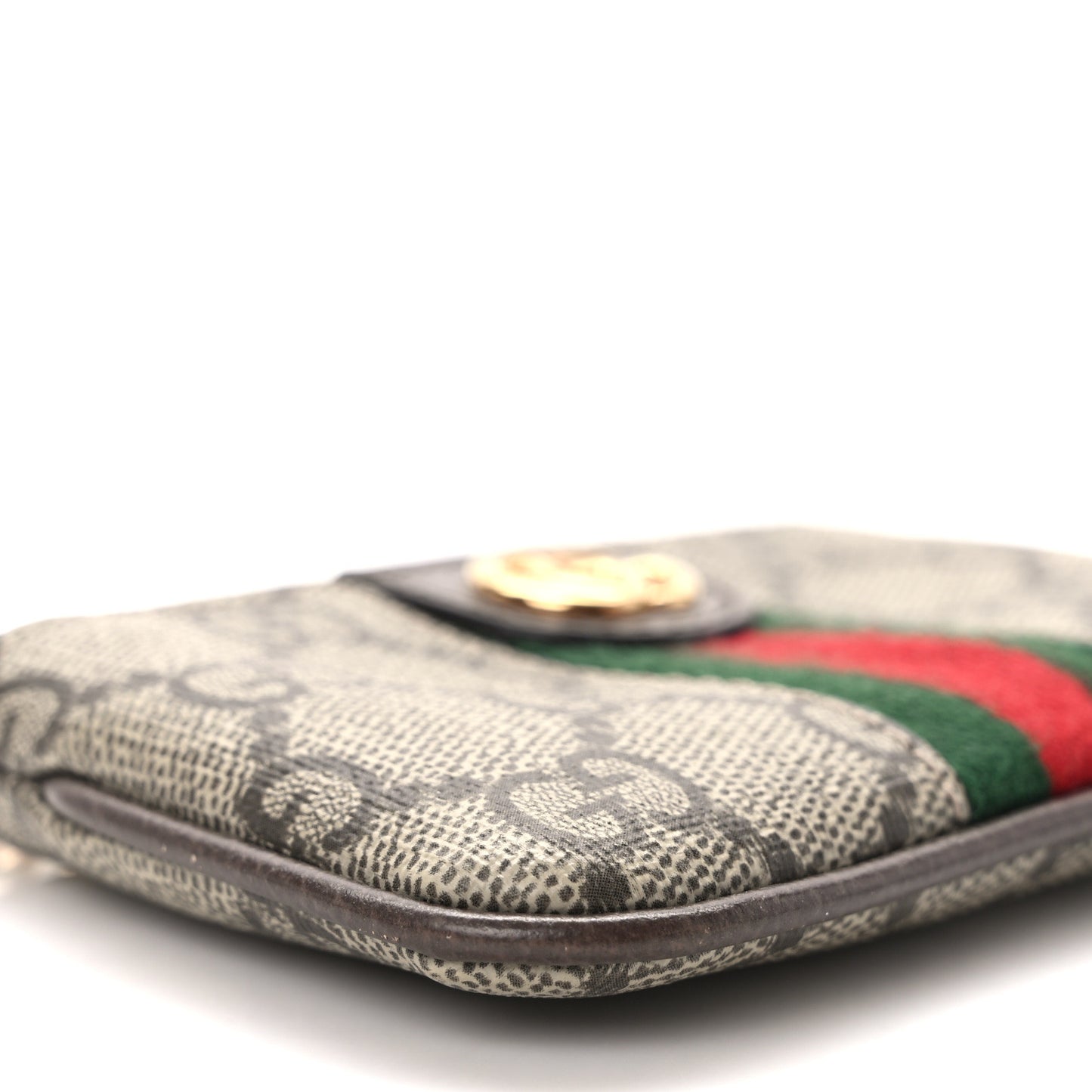 GG Supreme Monogram Web Ophidia Key Case Beige New Acero