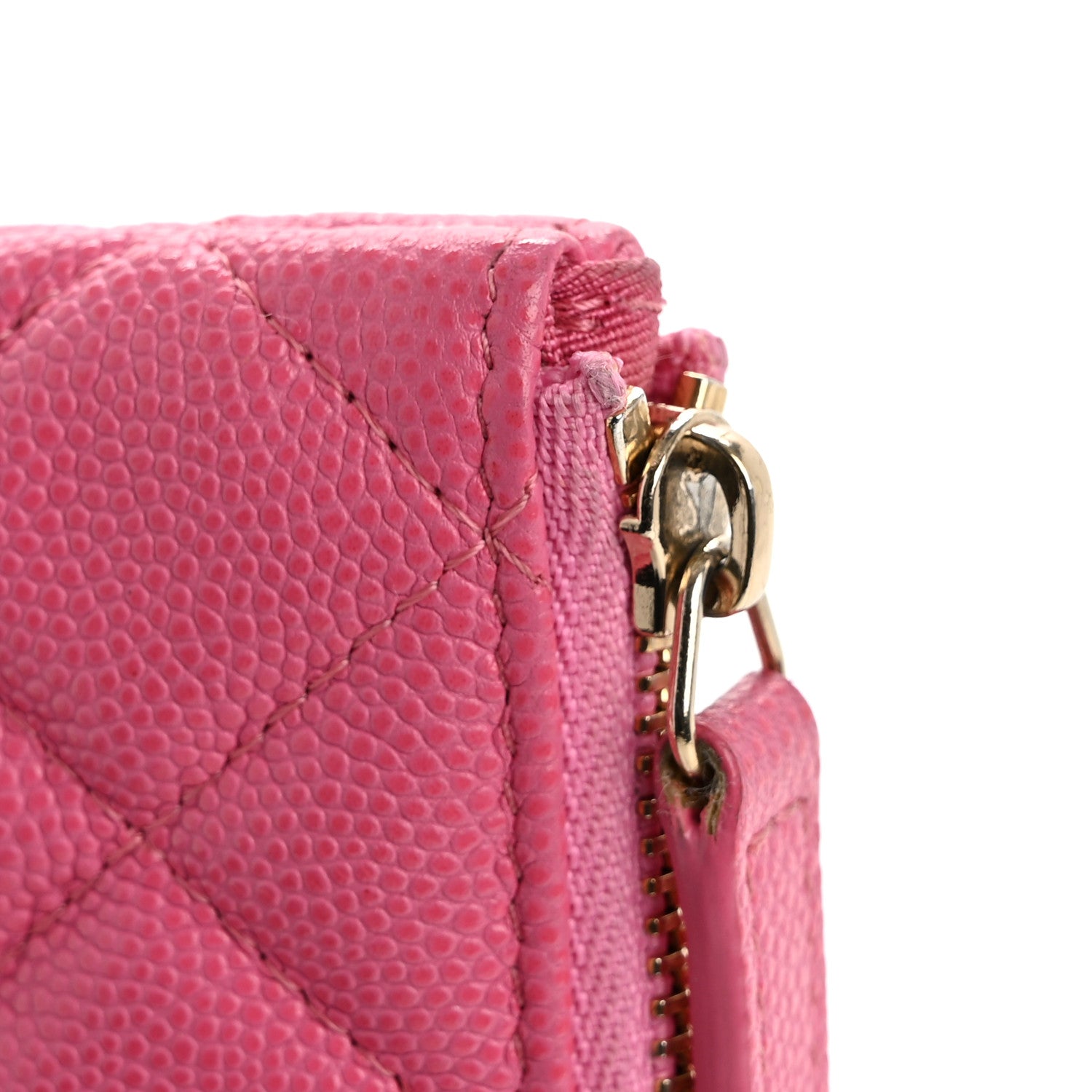 Chanel Caviar Quilted Small Cosmetic Case Pink 9 of 12