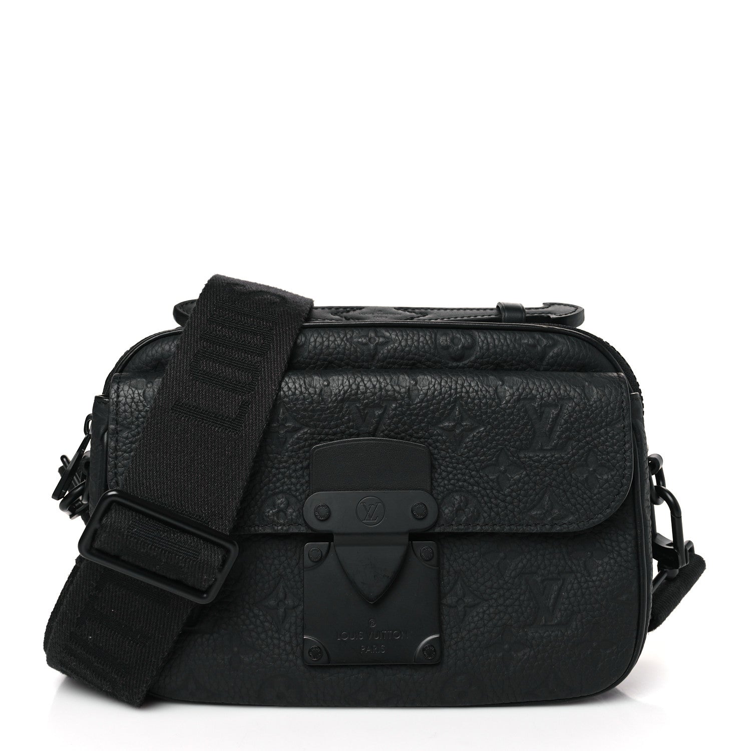 Louis Vuitton Taurillon Monogram S Lock Messenger Black 1 of 8