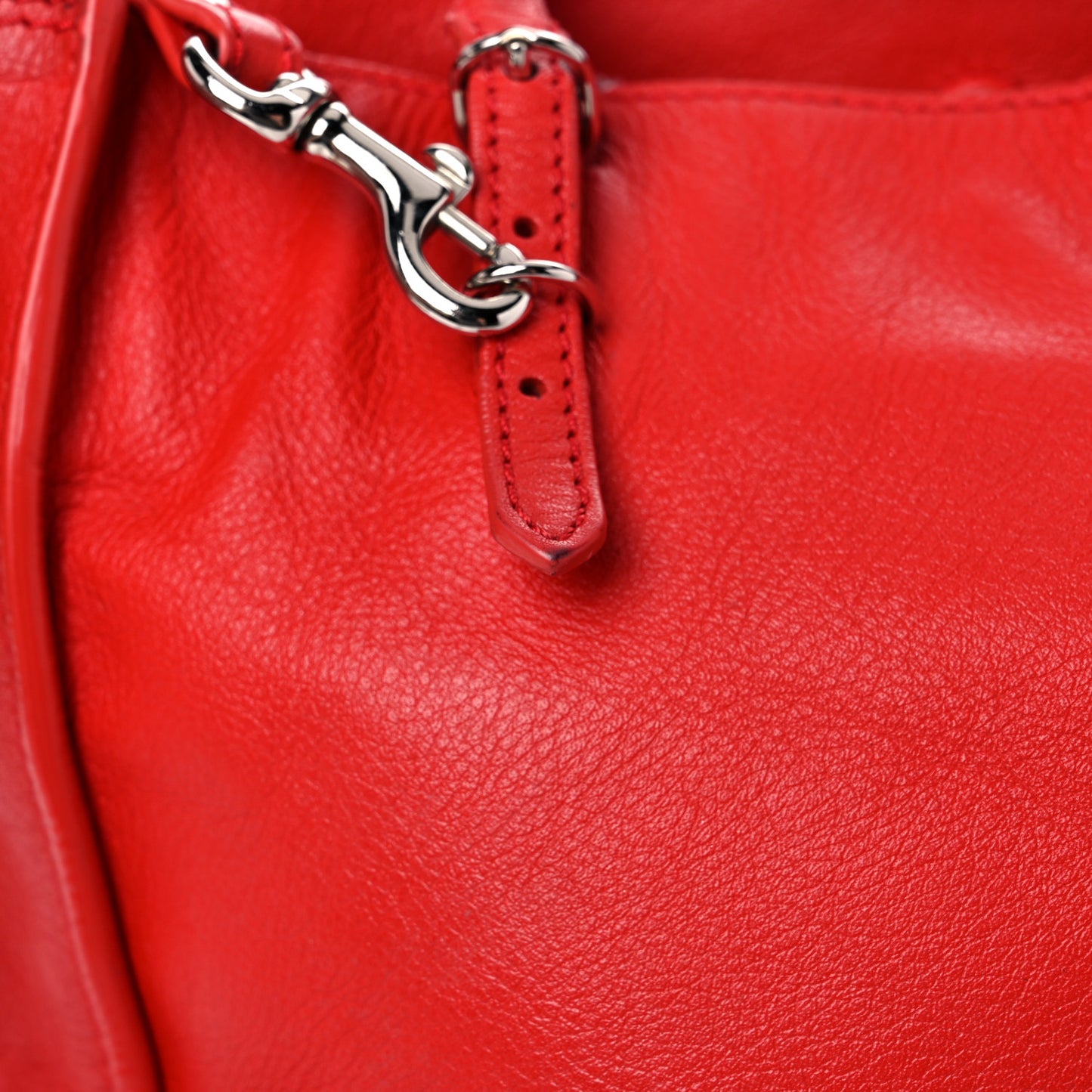 Veau Souple Papier Mini A4 Tote Rouge Cerise