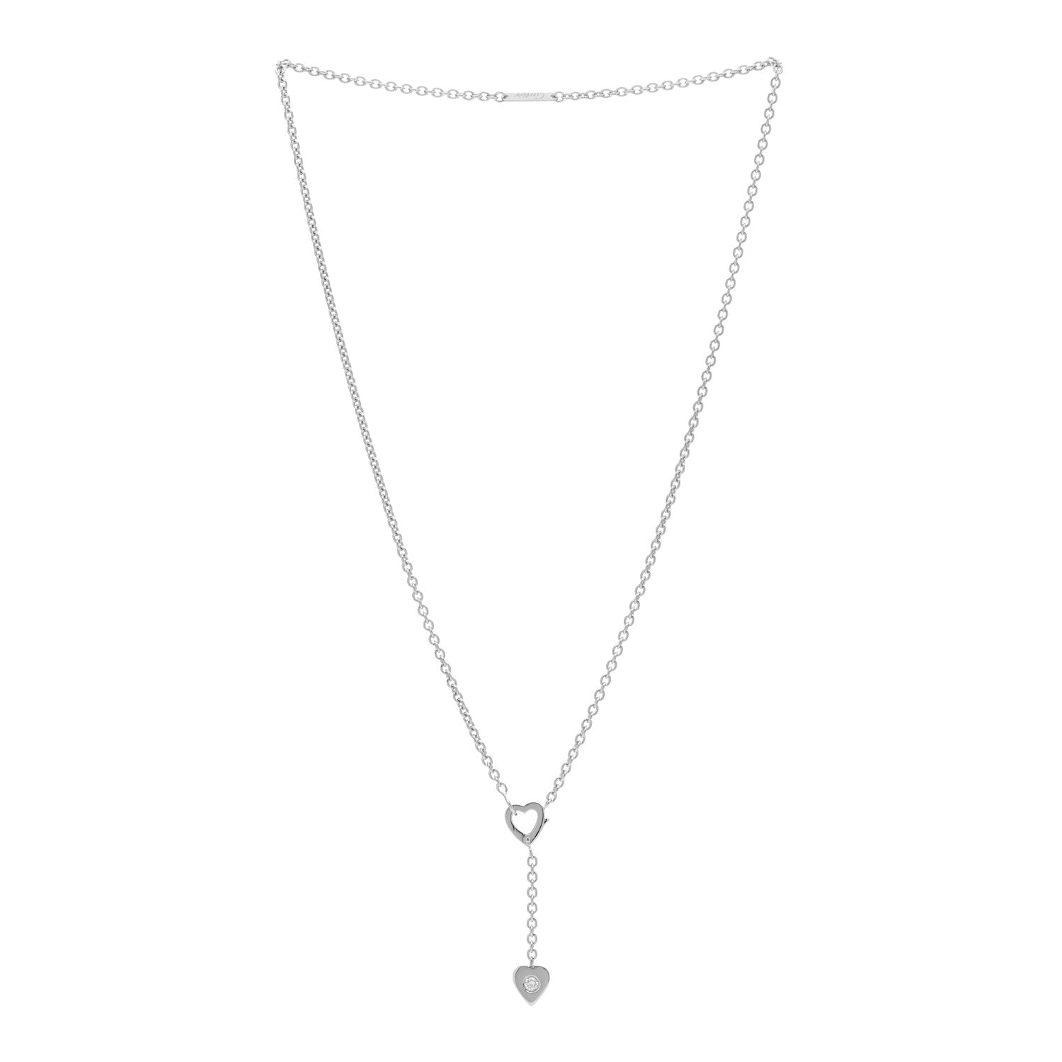 Cartier 18K White Gold Diamond Mon Amour Lariat Necklace 2 of 4