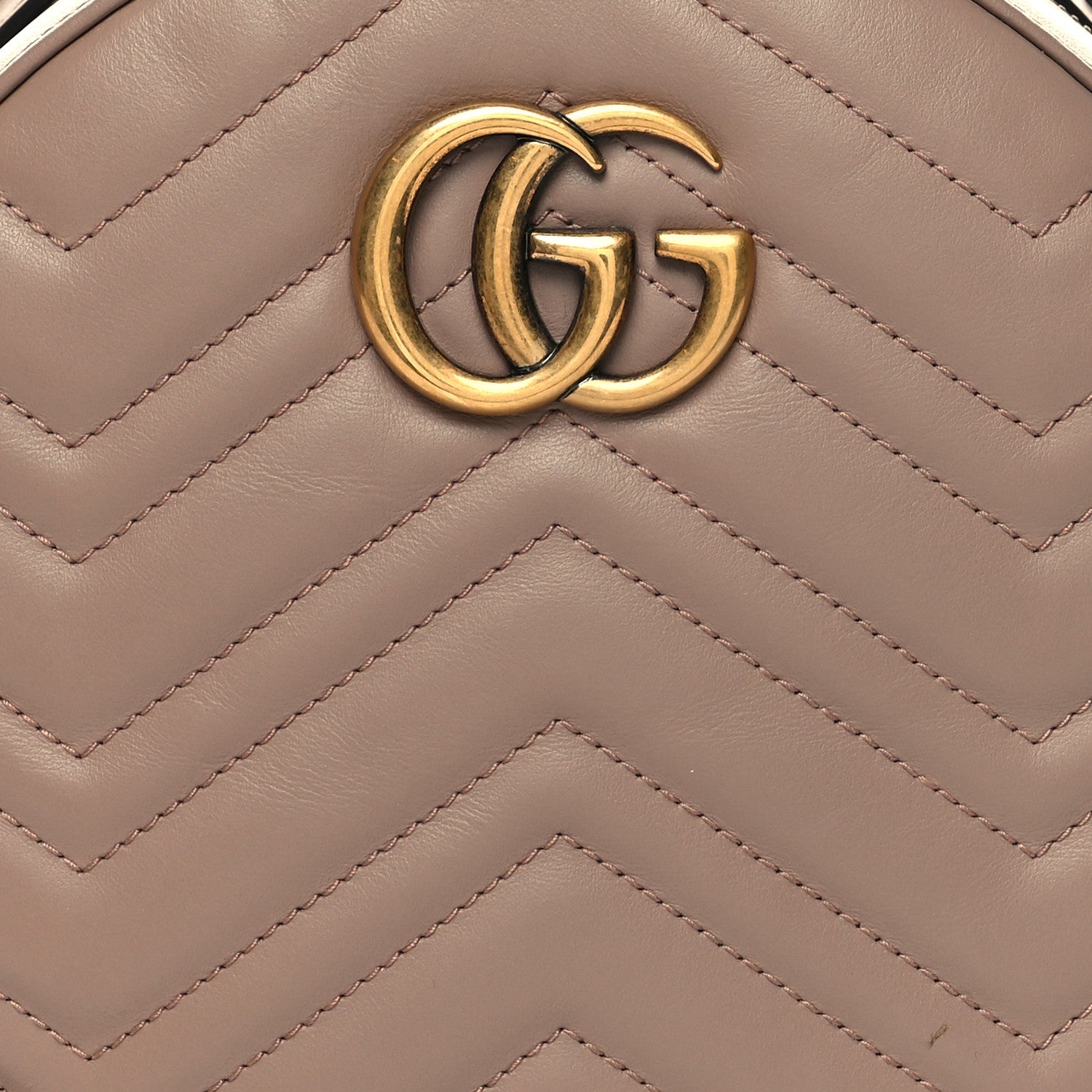 Gucci Calfskin Matelasse GG Marmont Backpack Porcelain Rose 8 of 12