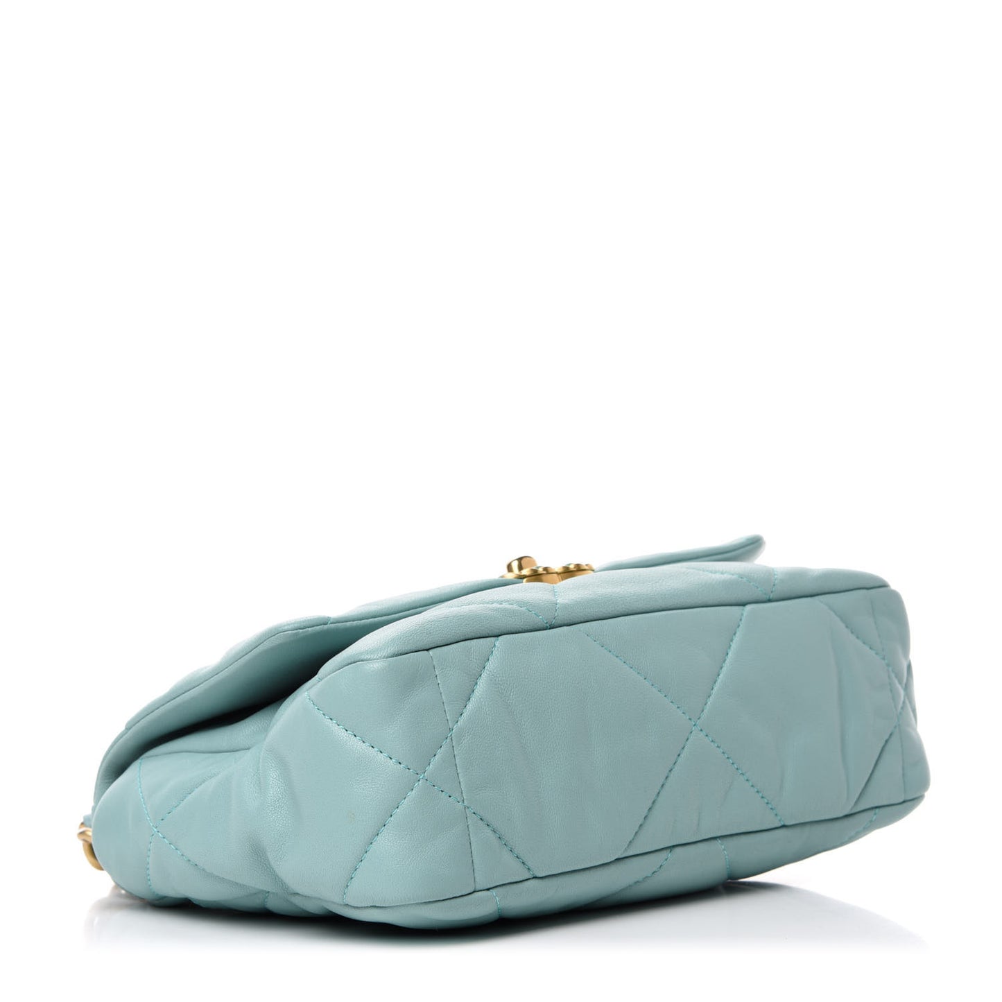 Lambskin Quilted Medium Chanel 19 Flap Light Blue