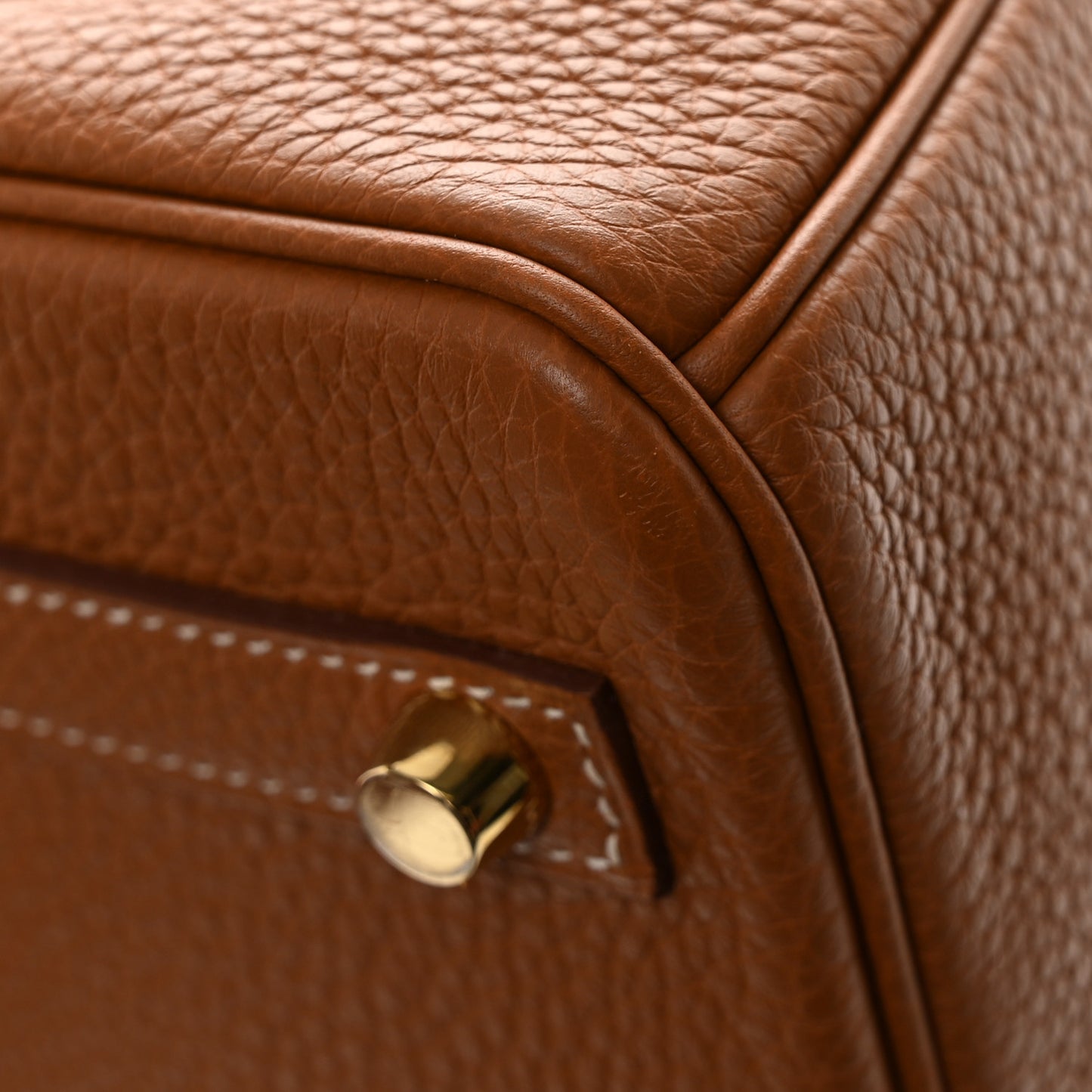 Togo Horseshoe Birkin 30 Gold Vermillion