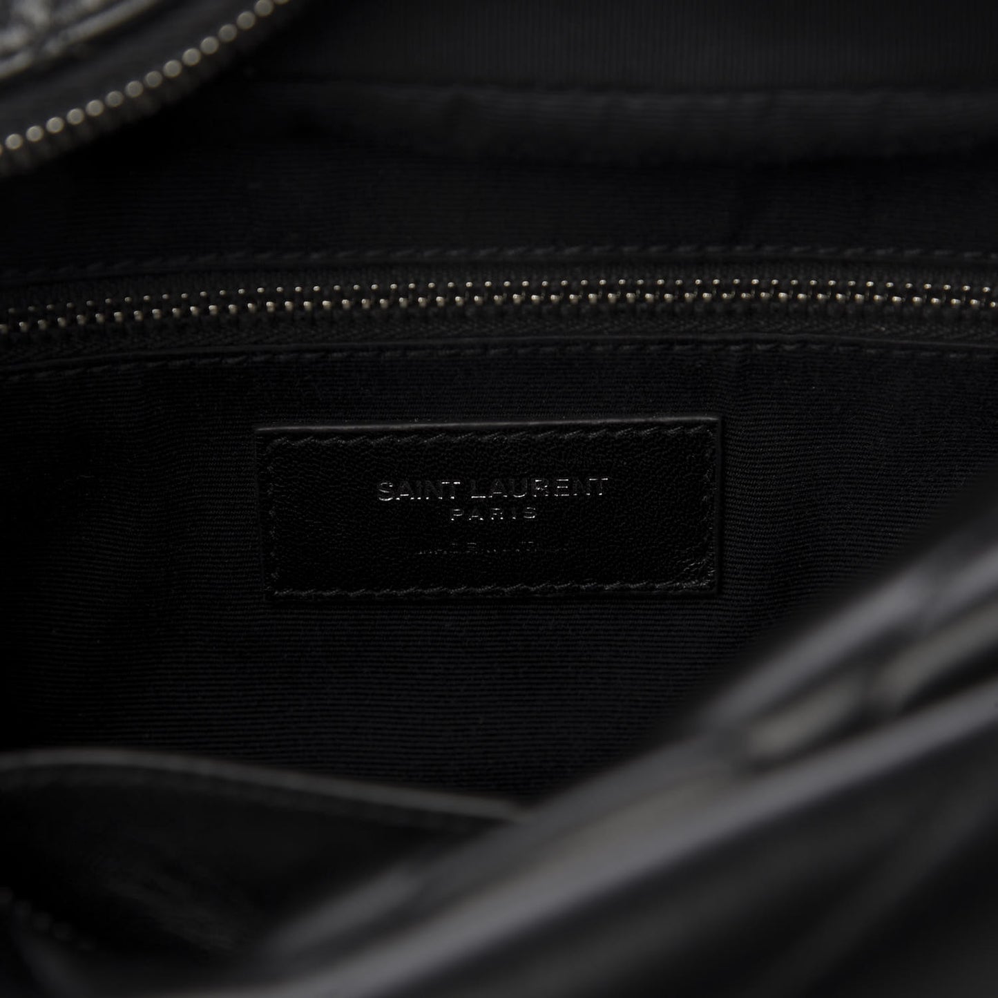 Calfskin Y Quilted Monogram Small Loulou Bowling Bag Black