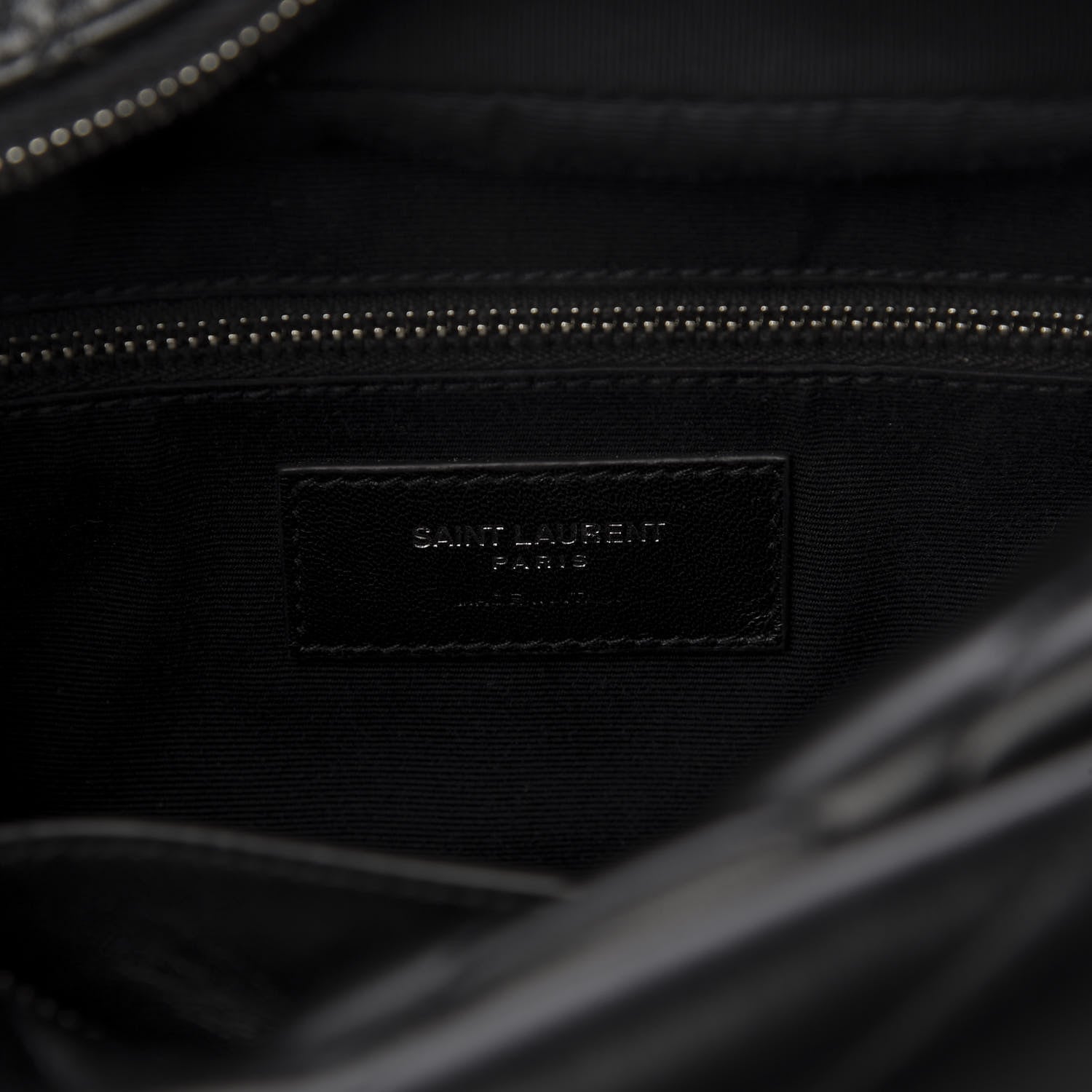 Saint Laurent Calfskin Y Quilted Monogram Small Loulou Bowling Bag Black 8 of 9