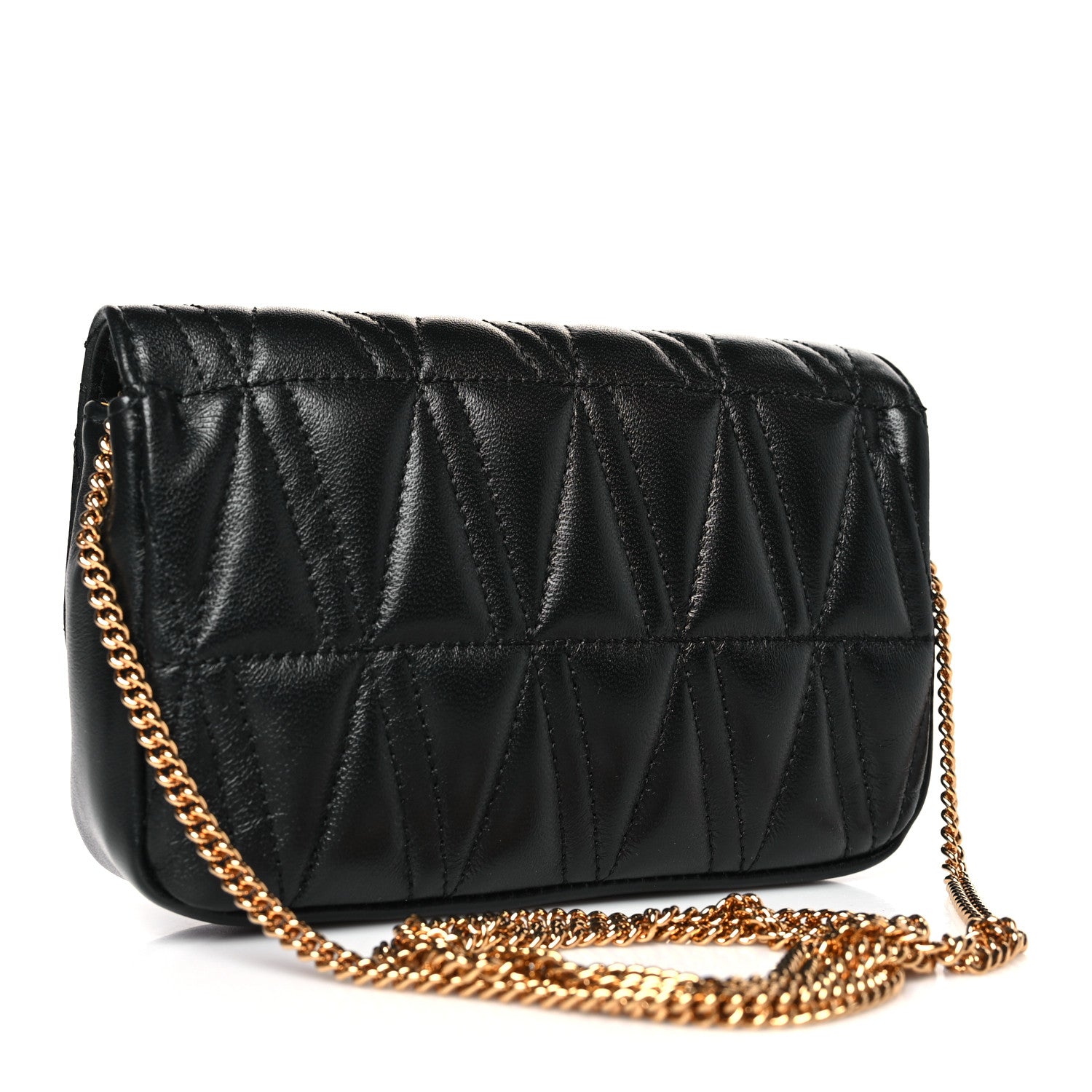 Versace Nappa Quilted Virtus Evening Bag Black 3 of 8
