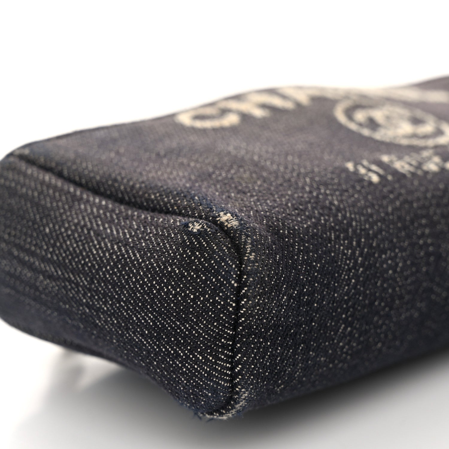 Chanel Canvas Deauville Phone Holder Crossbody Dark Blue 10 of 14